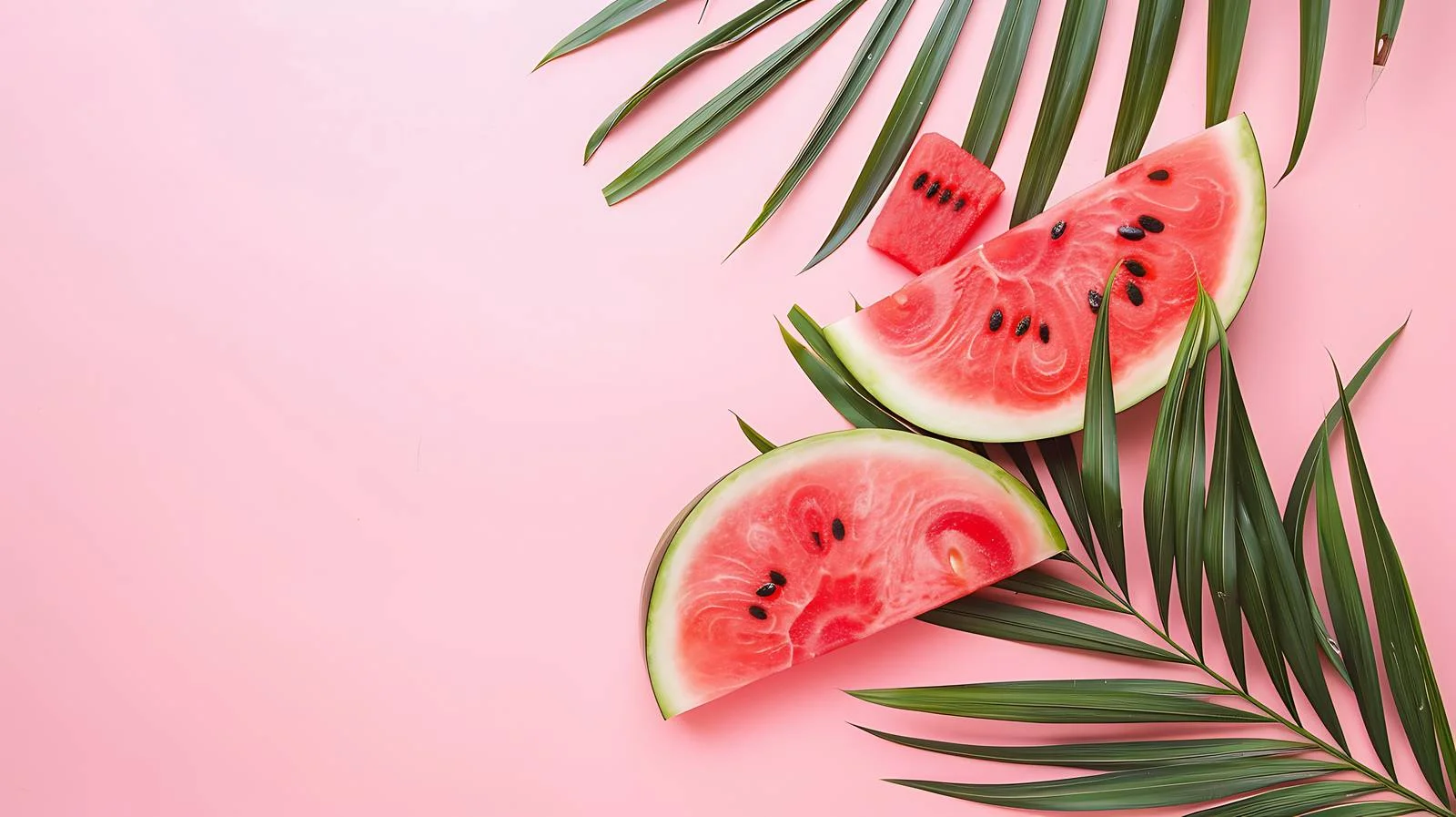Tropical Watermelon on Pink Background — free download from Dotvec