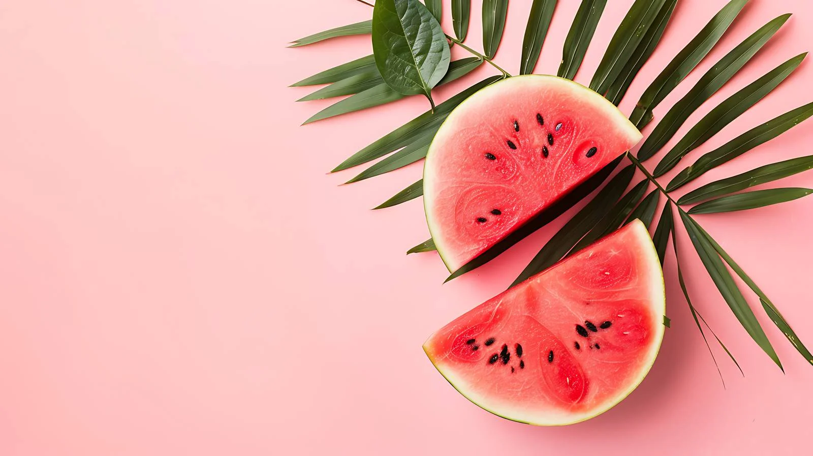 Tropical Watermelon on Pink Background — free download from Dotvec