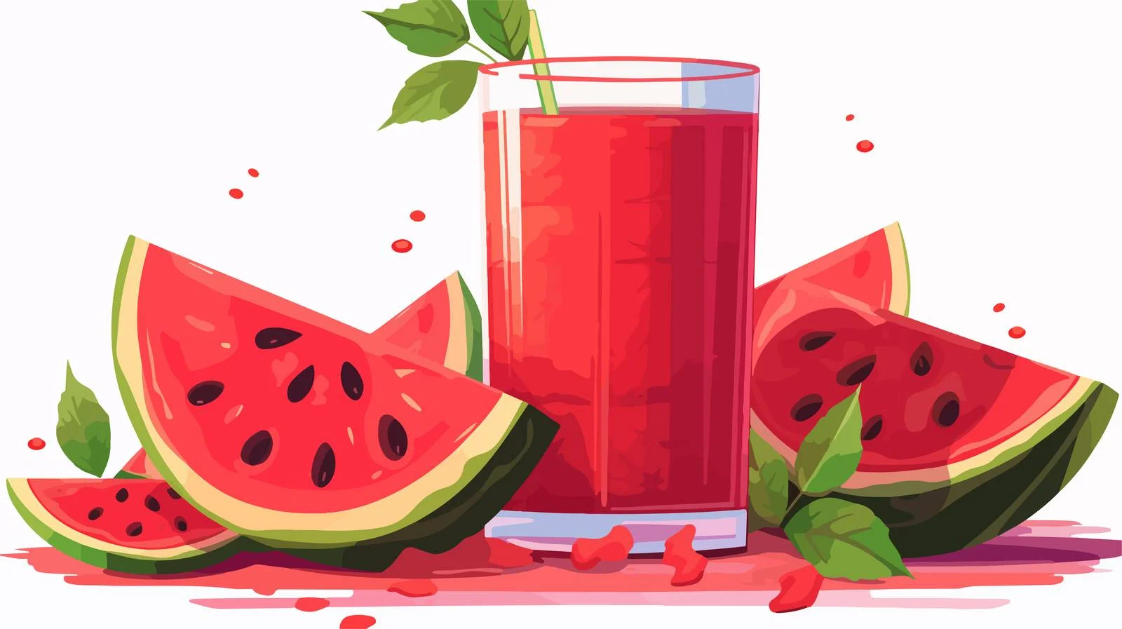 Watermelon Juice Flat Design Style — free download from Dotvec
