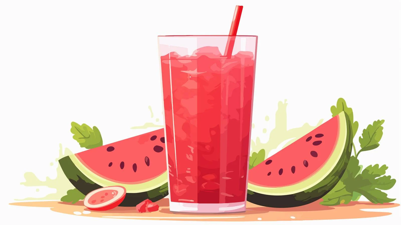 Watermelon Juice Flat Design Style — free download from Dotvec