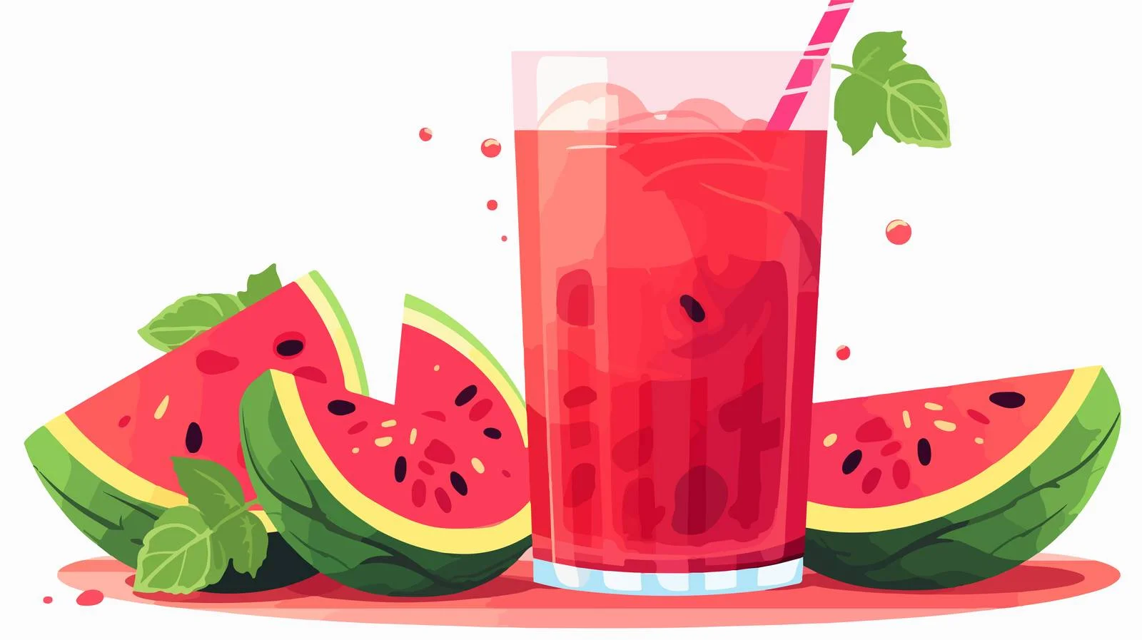 Watermelon Juice Flat Design Style — free download from Dotvec