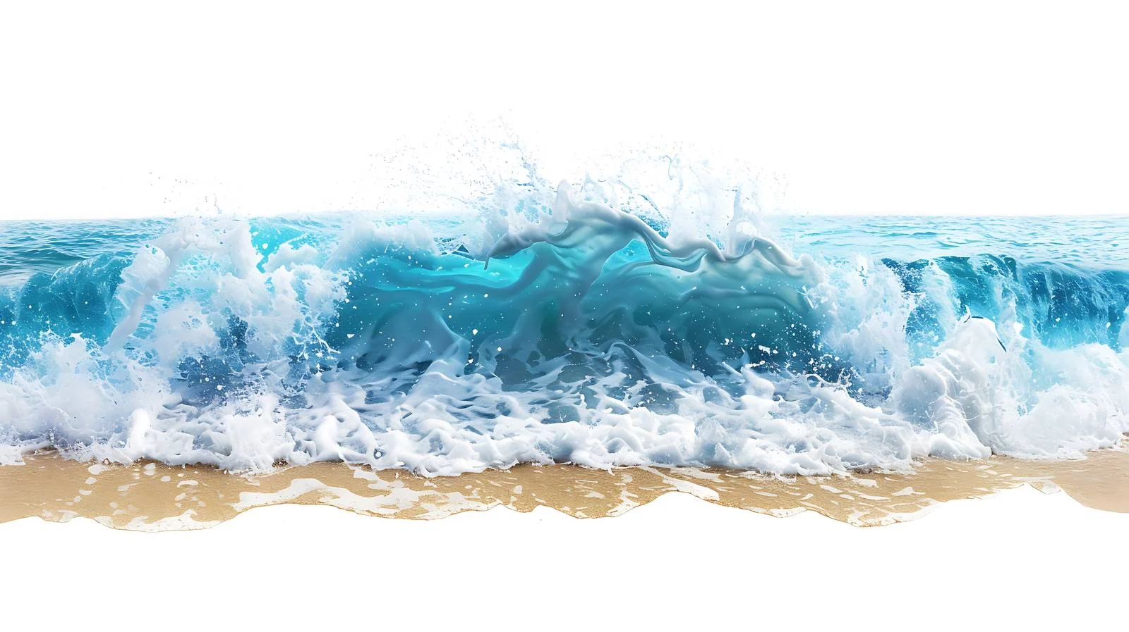 Tranquil Wave on Isolated Sand Beach — free download from Dotvec