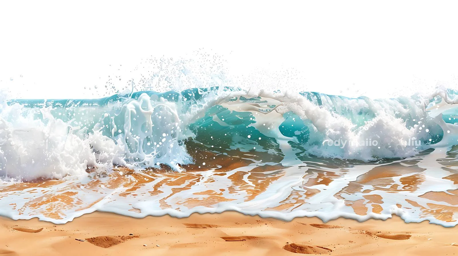 Tranquil Wave on Isolated Beach — free download from Dotvec