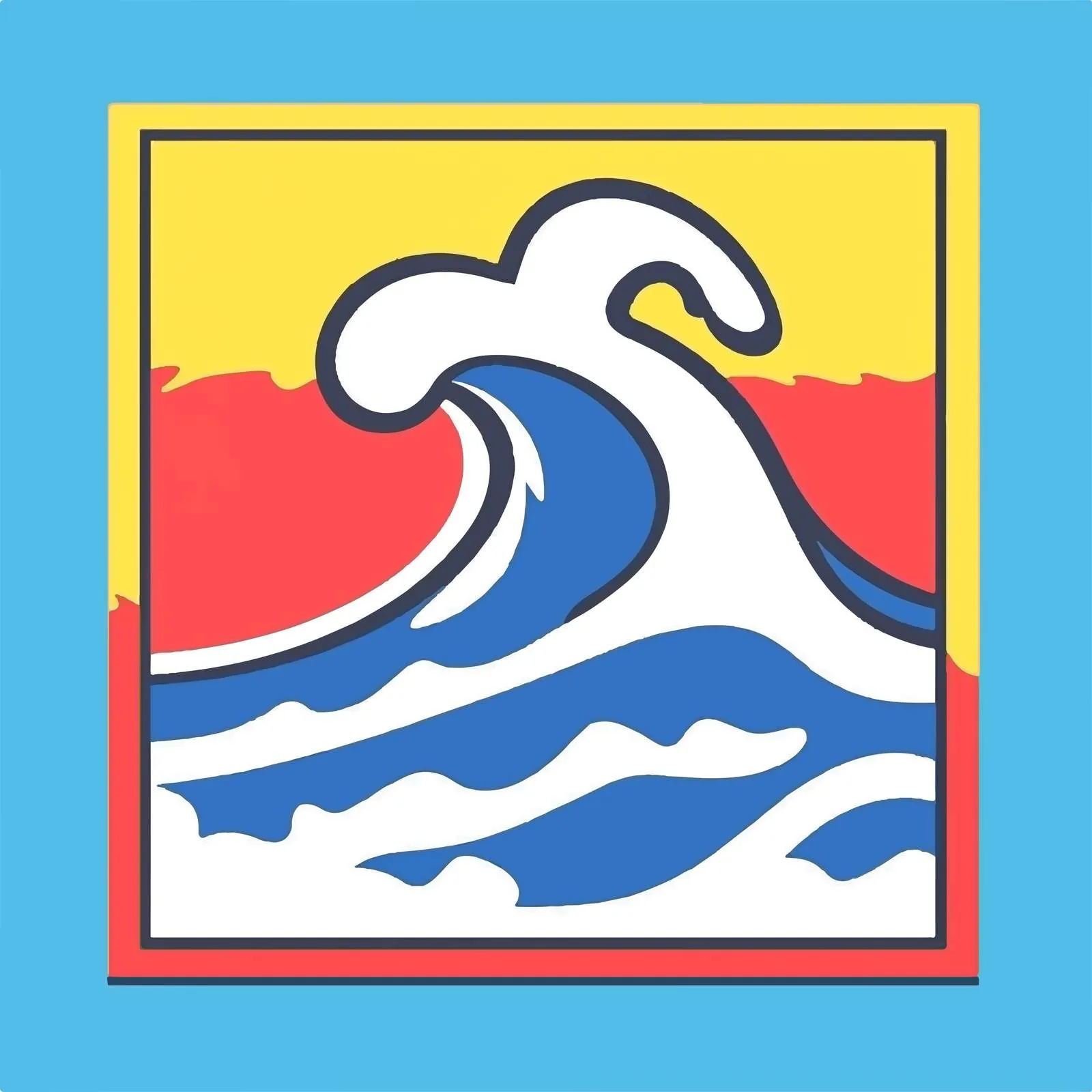 Vibrant Waves Icon Vector Sign on Colorful Background — free download from Dotvec