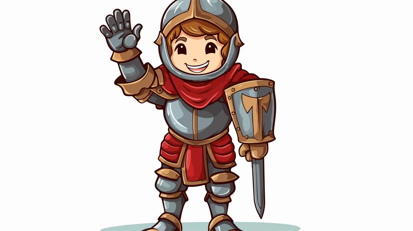 Chivalrous Knight Cartoon Illustration — free download from Dotvec