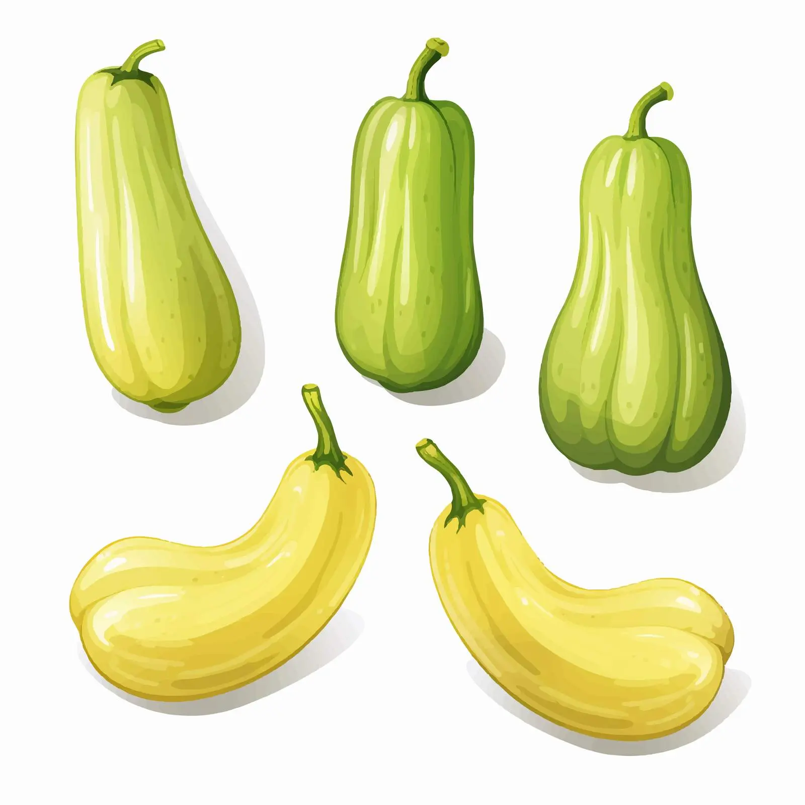 Wax Gourd Vector Illustration on White Background — free download from Dotvec