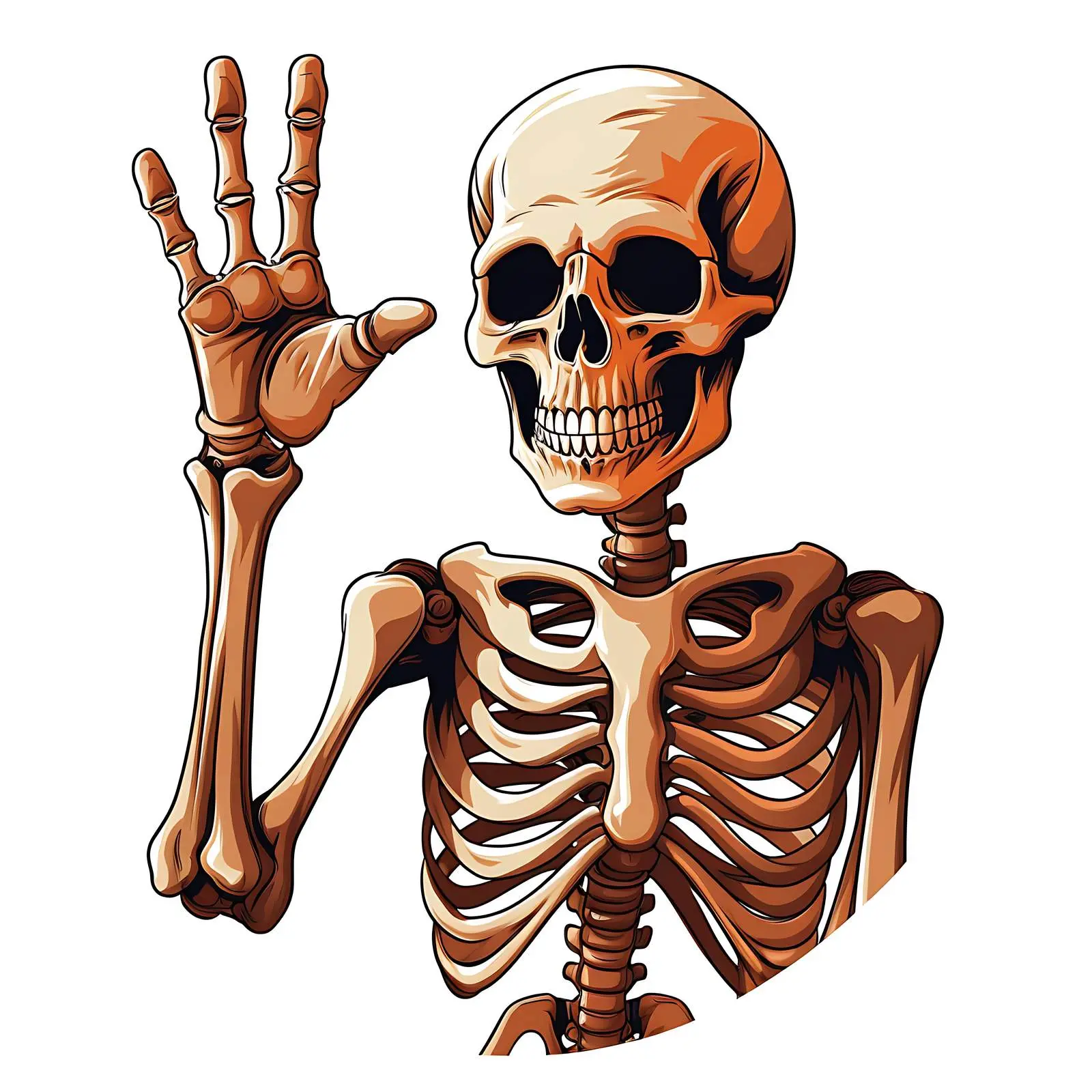 Human Skeleton Welcomes You – free unconventional image from Dotvec