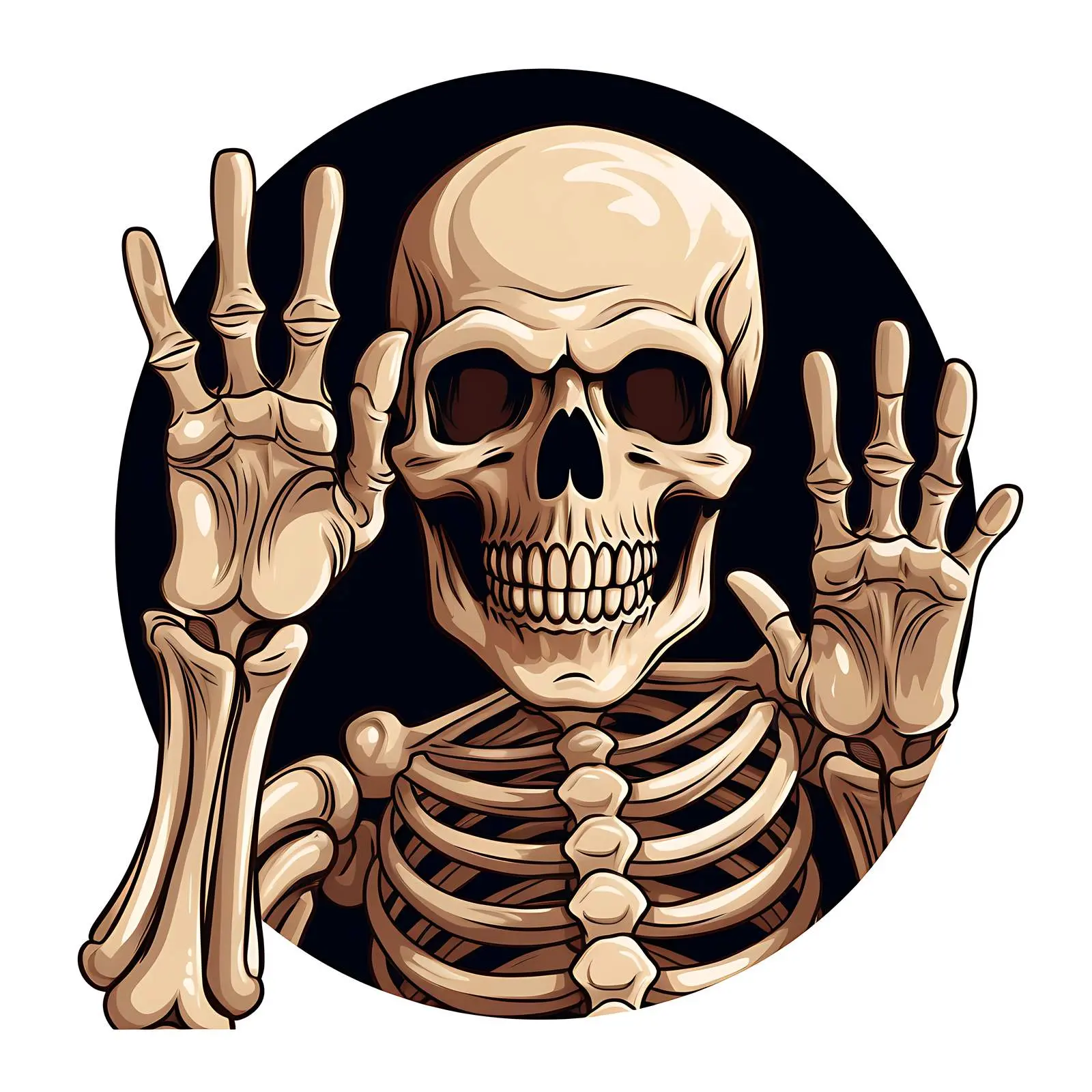 Human Skeleton Welcomes, Removing Skull — free download from Dotvec