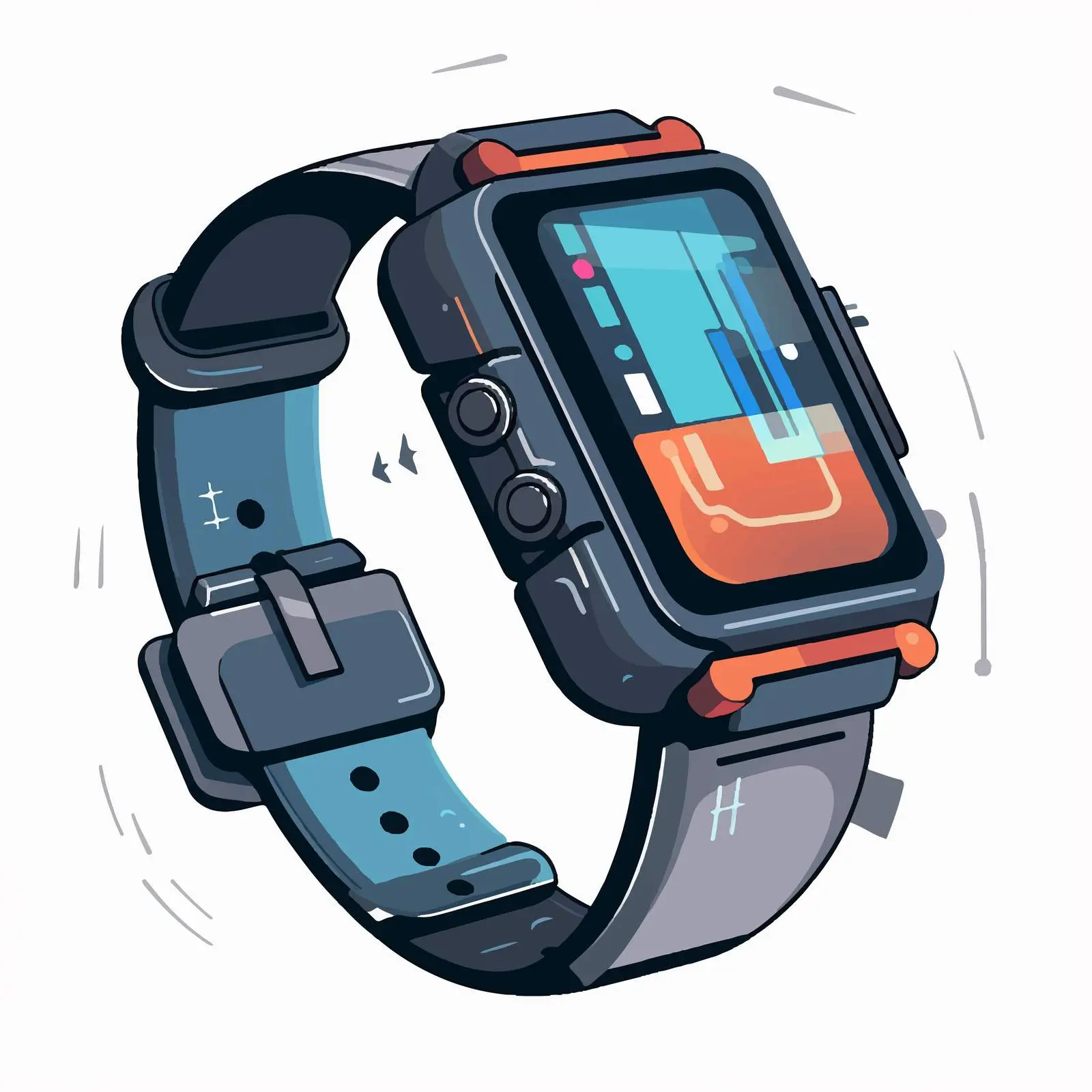 Wearable Technology Cartoon Vector Illustration — free download from Dotvec
