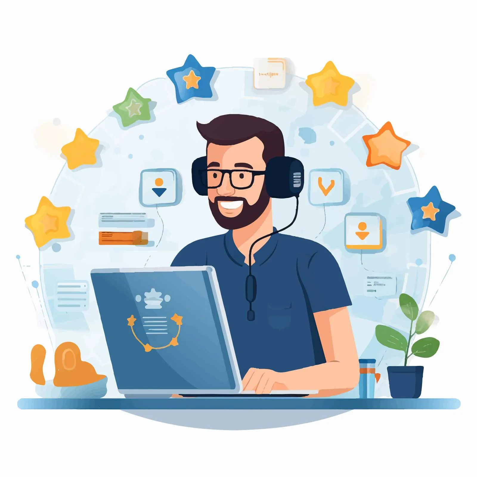 Web Banner Template for Technical Consultant – free online services image from Dotvec