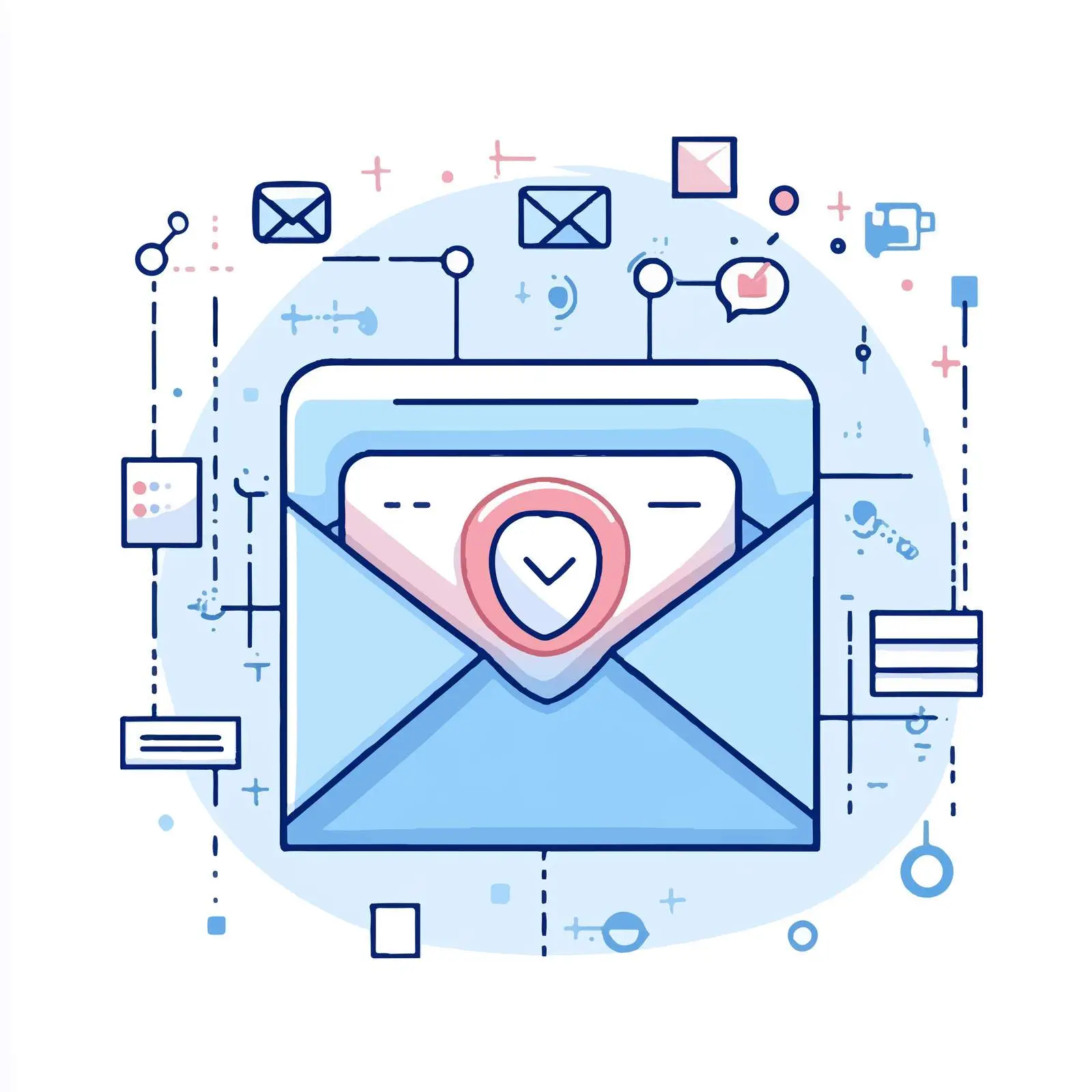 Web Email Security Vector Illustration Design – free web security image from Dotvec
