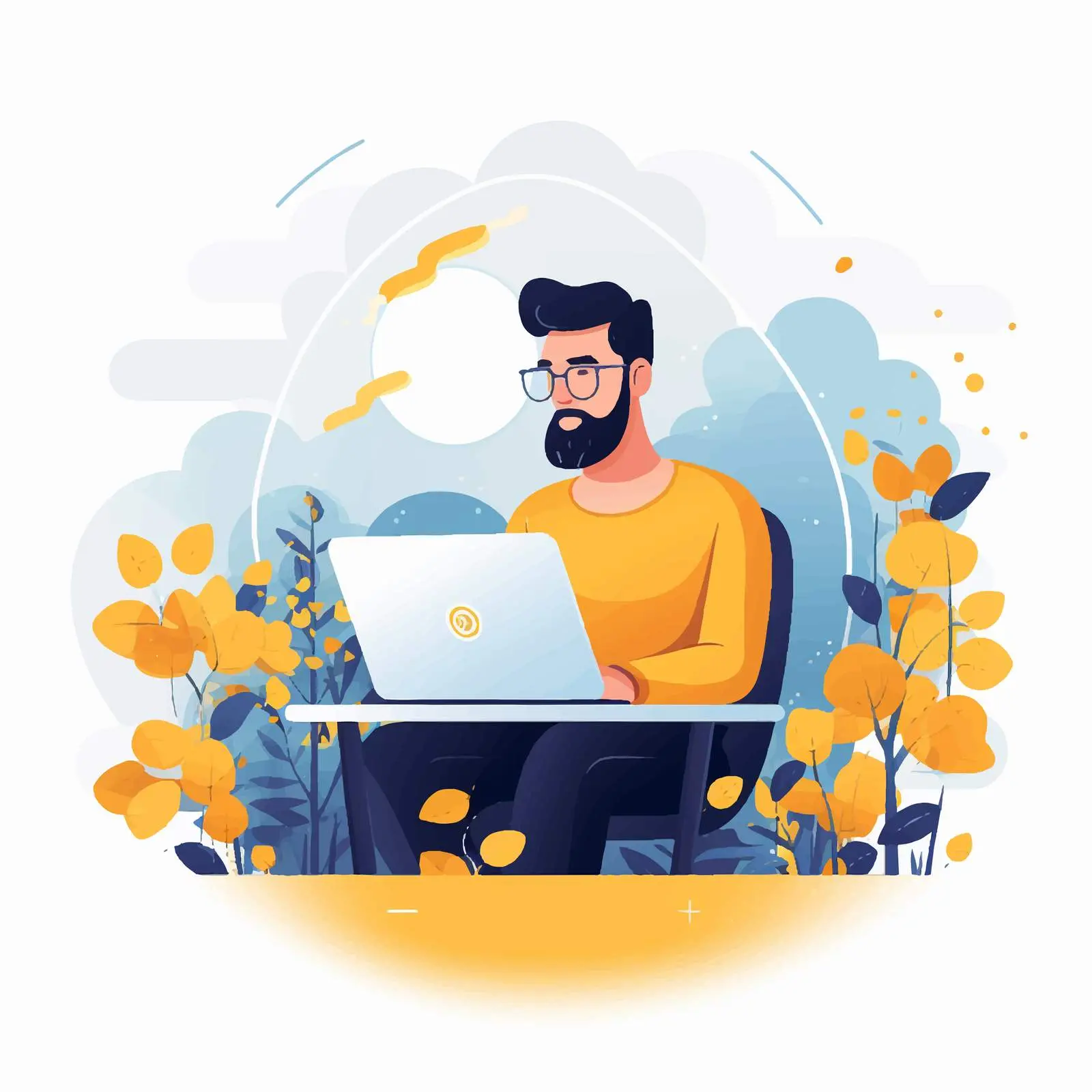 Cartoon Vector Illustration of Internet Page – free web development image from Dotvec