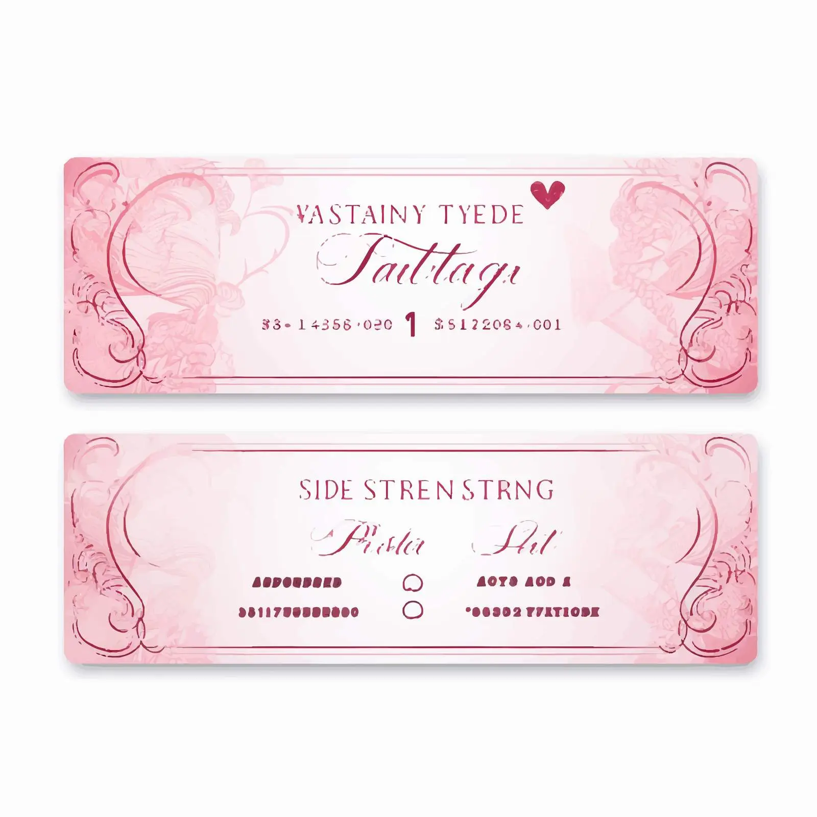 Editable Pink Wedding Invitation Boarding Pass Set – free boarding image from Dotvec
