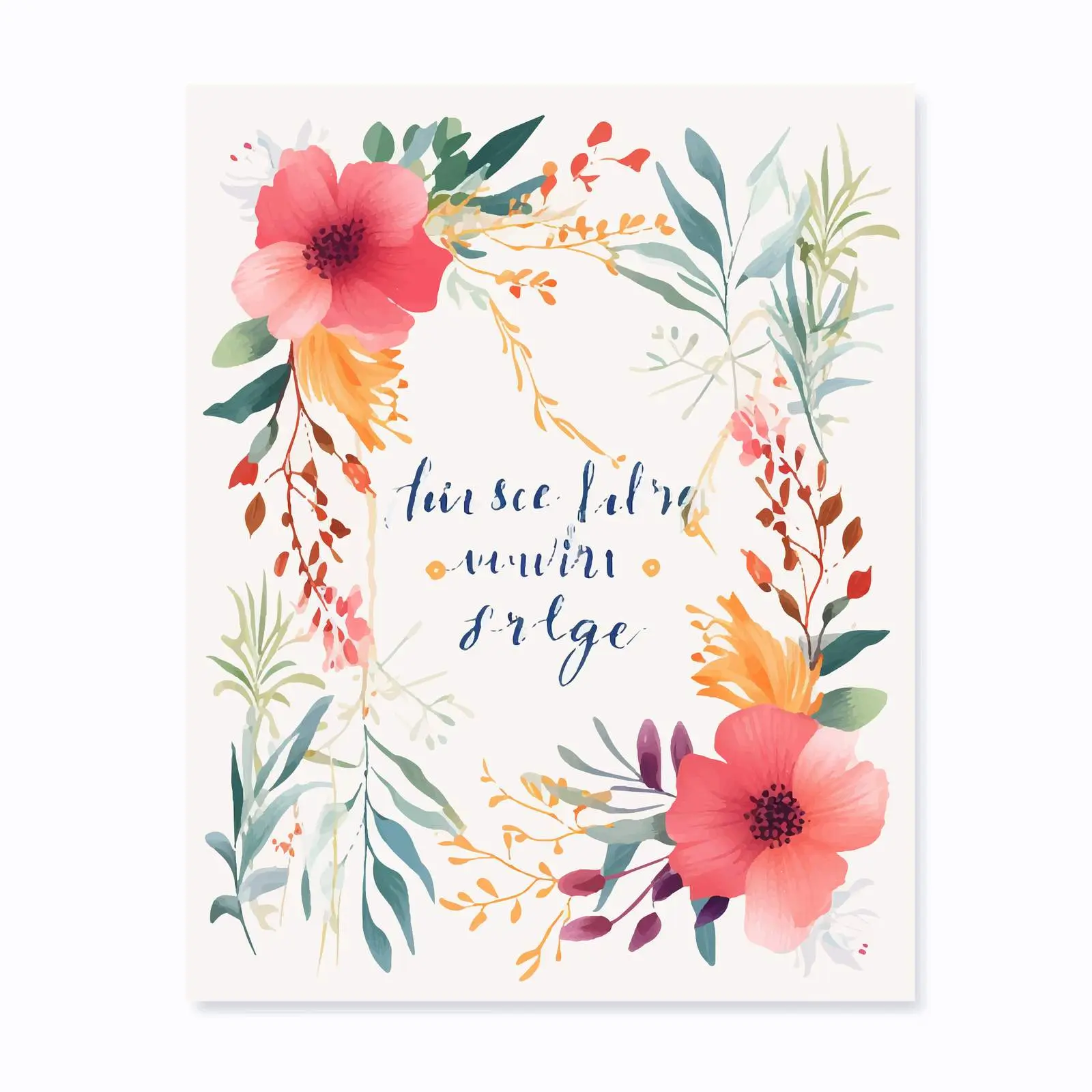 Floral Wedding Invitation Card Design — free download from Dotvec