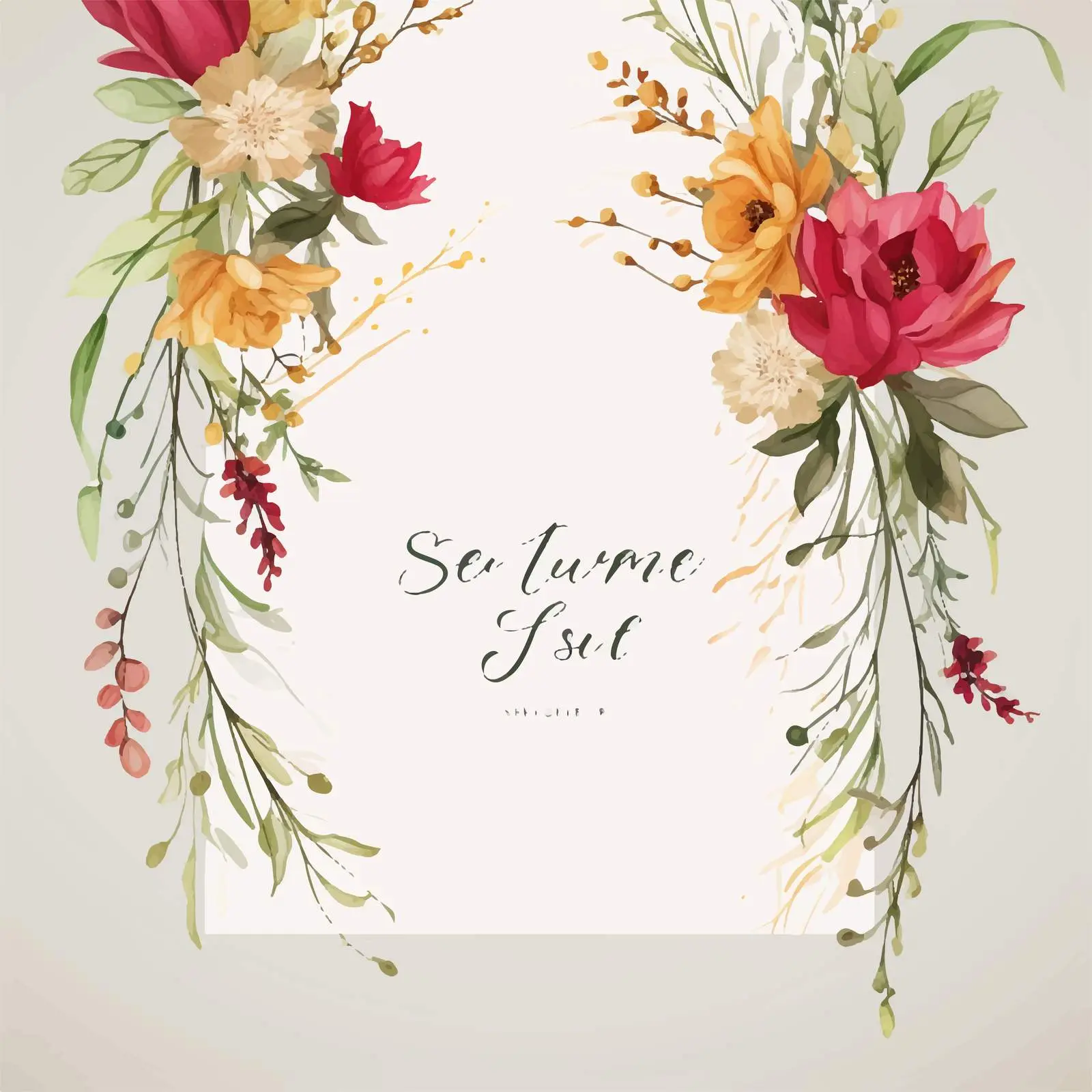 Floral Design Wedding Invitation Card — free download from Dotvec