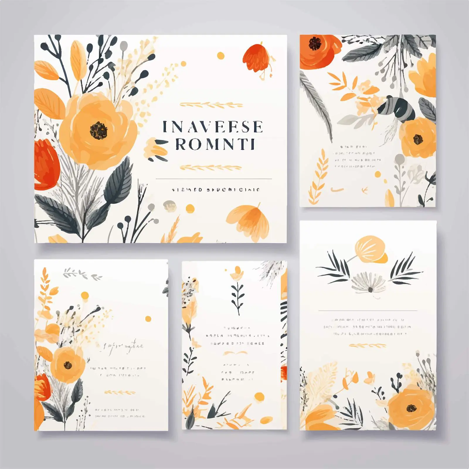 Floral Botanical Wedding Party Invitation Templates — free download from Dotvec