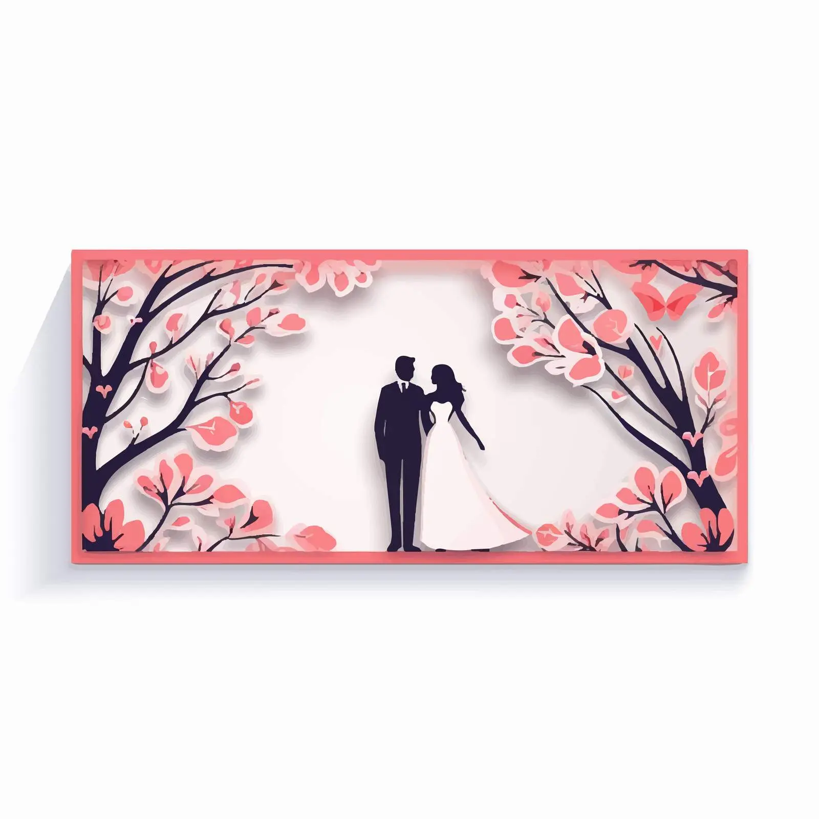 Elegant Paper Cut Invitation Envelope Design — free download from Dotvec