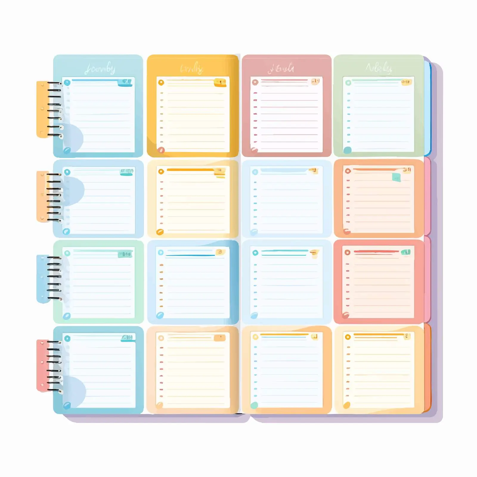 Universal Classic Weekly Empty Schedule Planner Template — free download from Dotvec