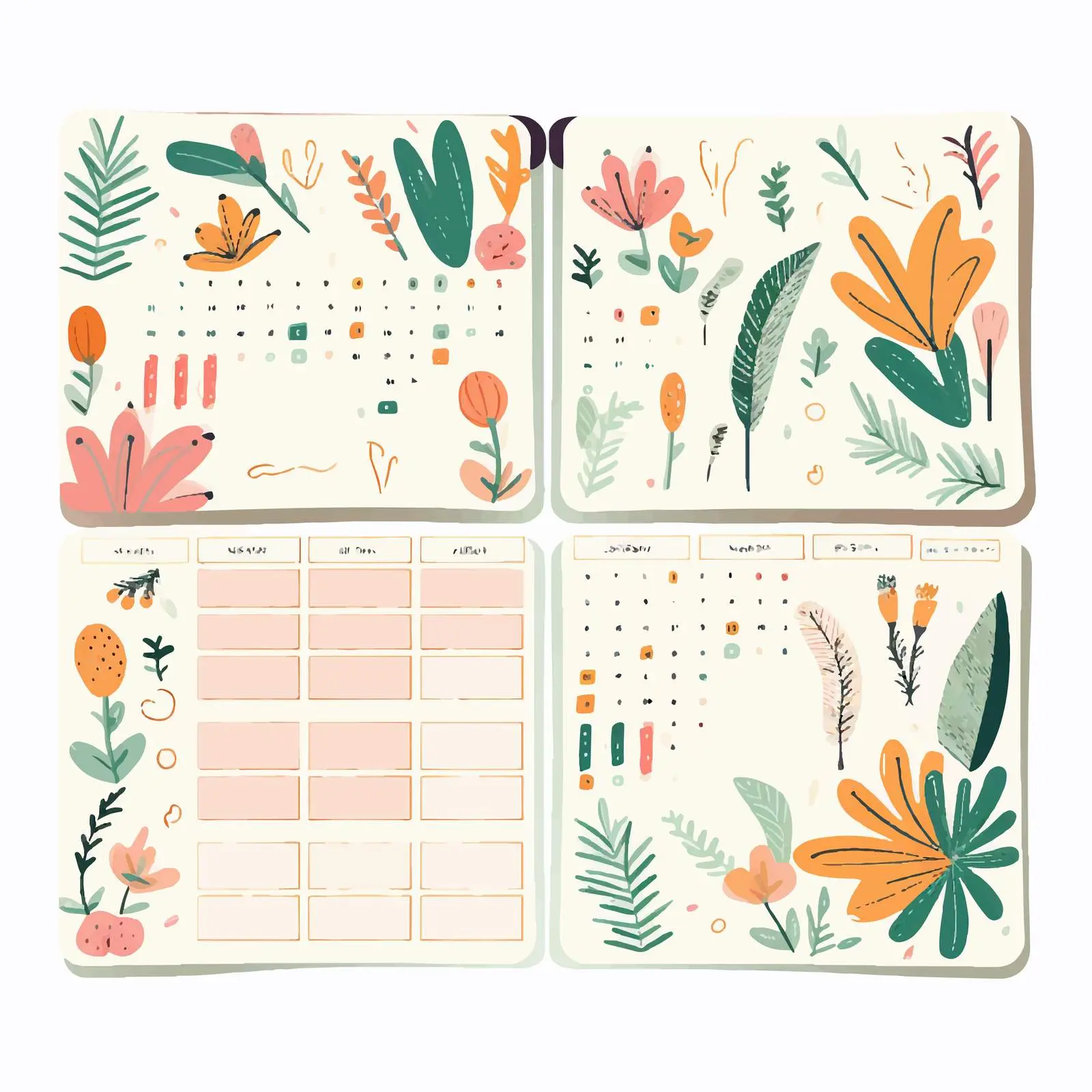 Weekly Grunge Organization Planner Template — free download from Dotvec