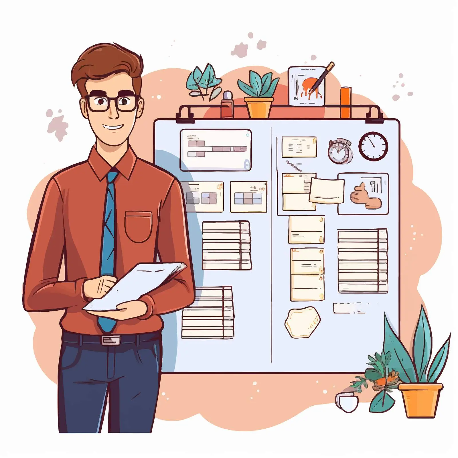 Weekly Organizer Planner for Students and Professionals – free animated design image from Dotvec