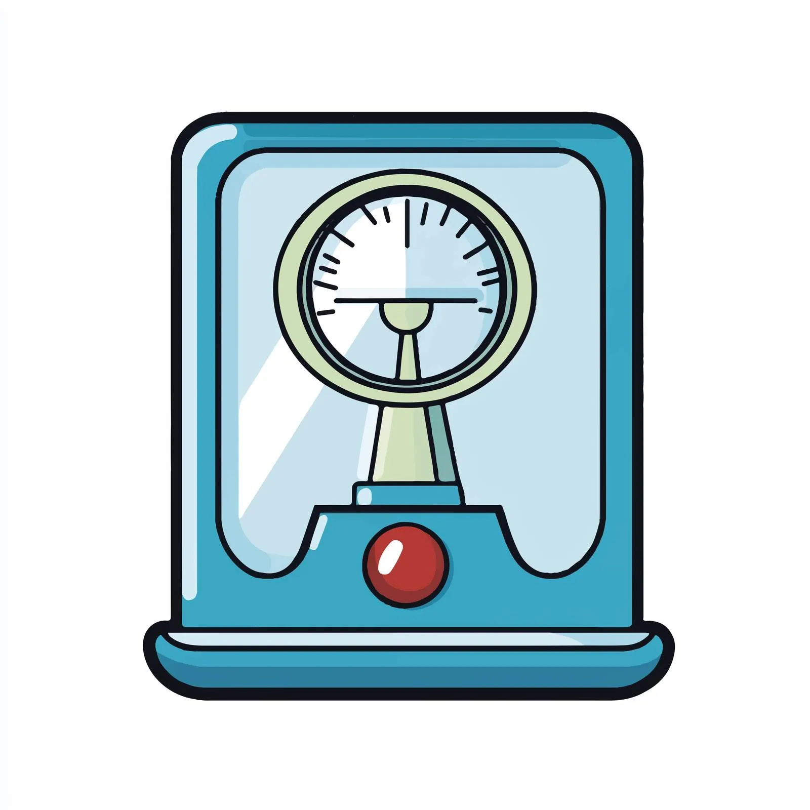 Colorful Weight Scale Device Icon on White Background — free download from Dotvec