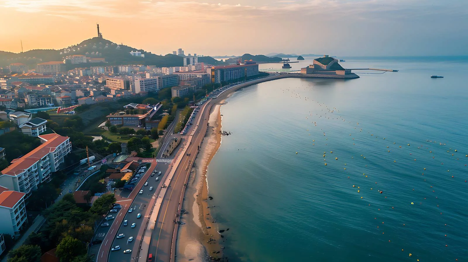 Weihai Cityscape Isolated on White — free download from Dotvec