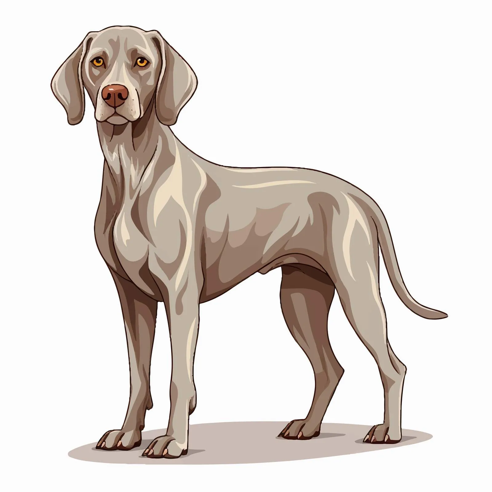 Stunning Weimaraner Dog Vector Illustration – free obedience image from Dotvec