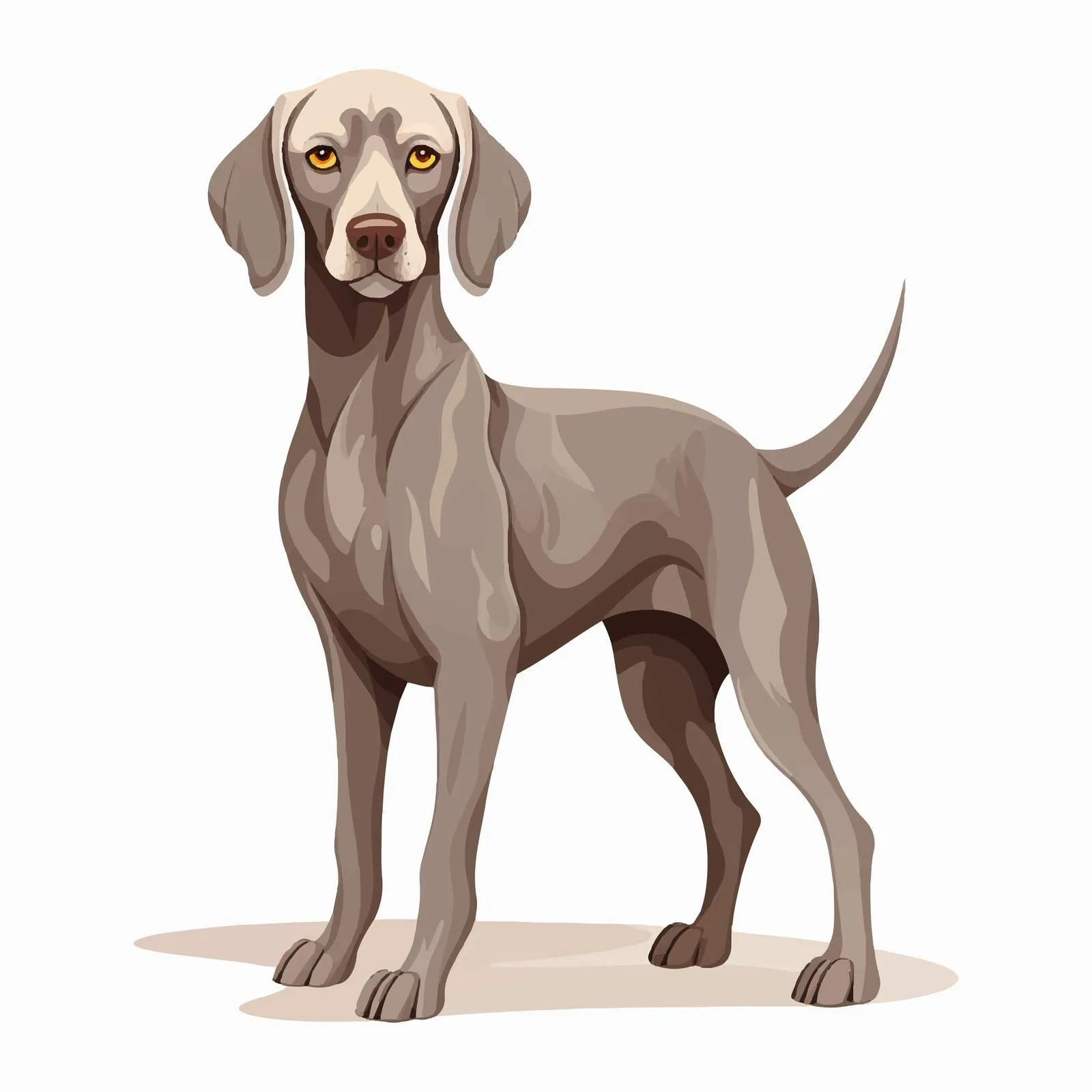 Stunning Weimaraner Hunting Dog Vector Art — free download from Dotvec