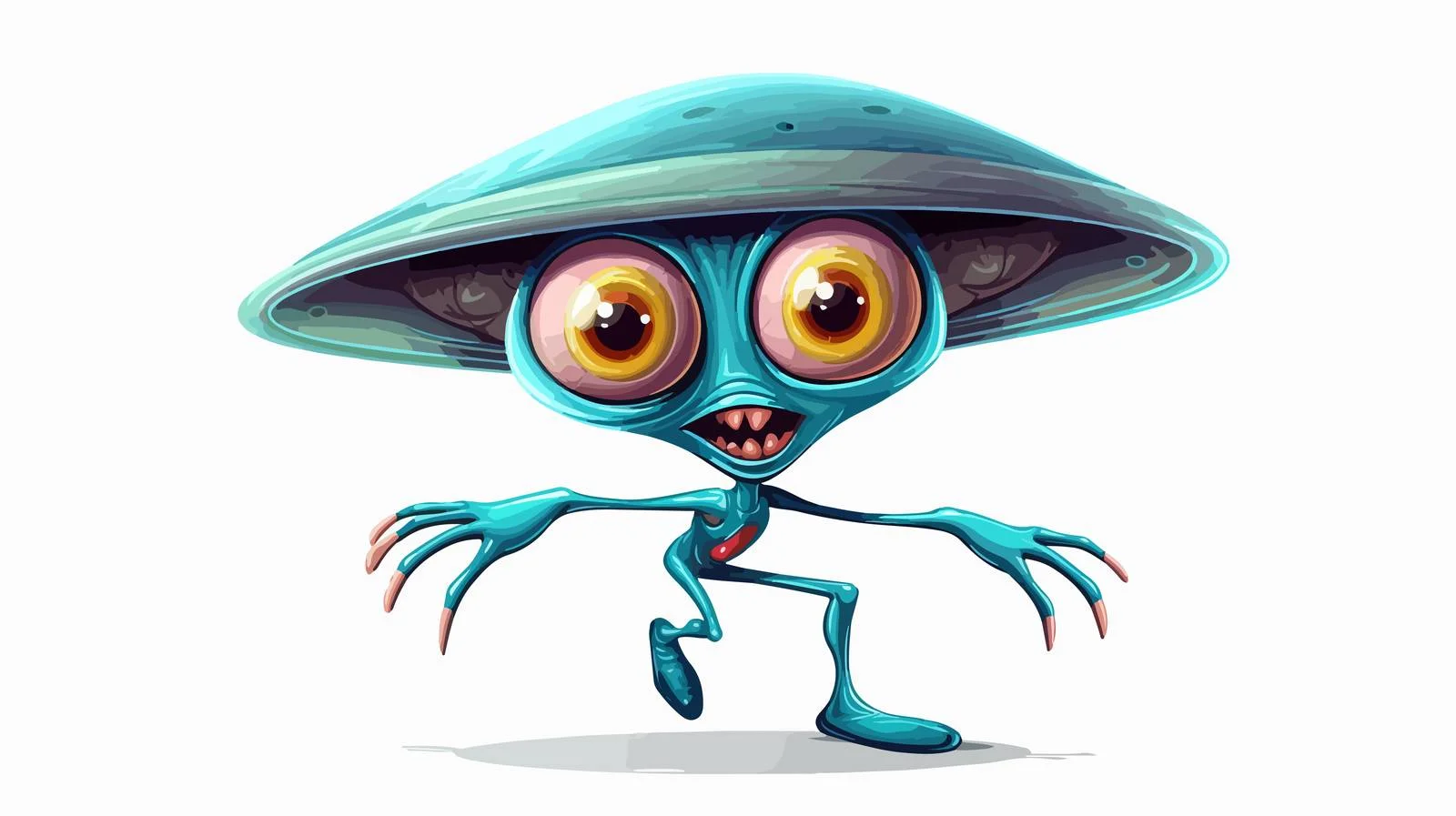 Quirky Alien Cartoon Illustration — free download from Dotvec