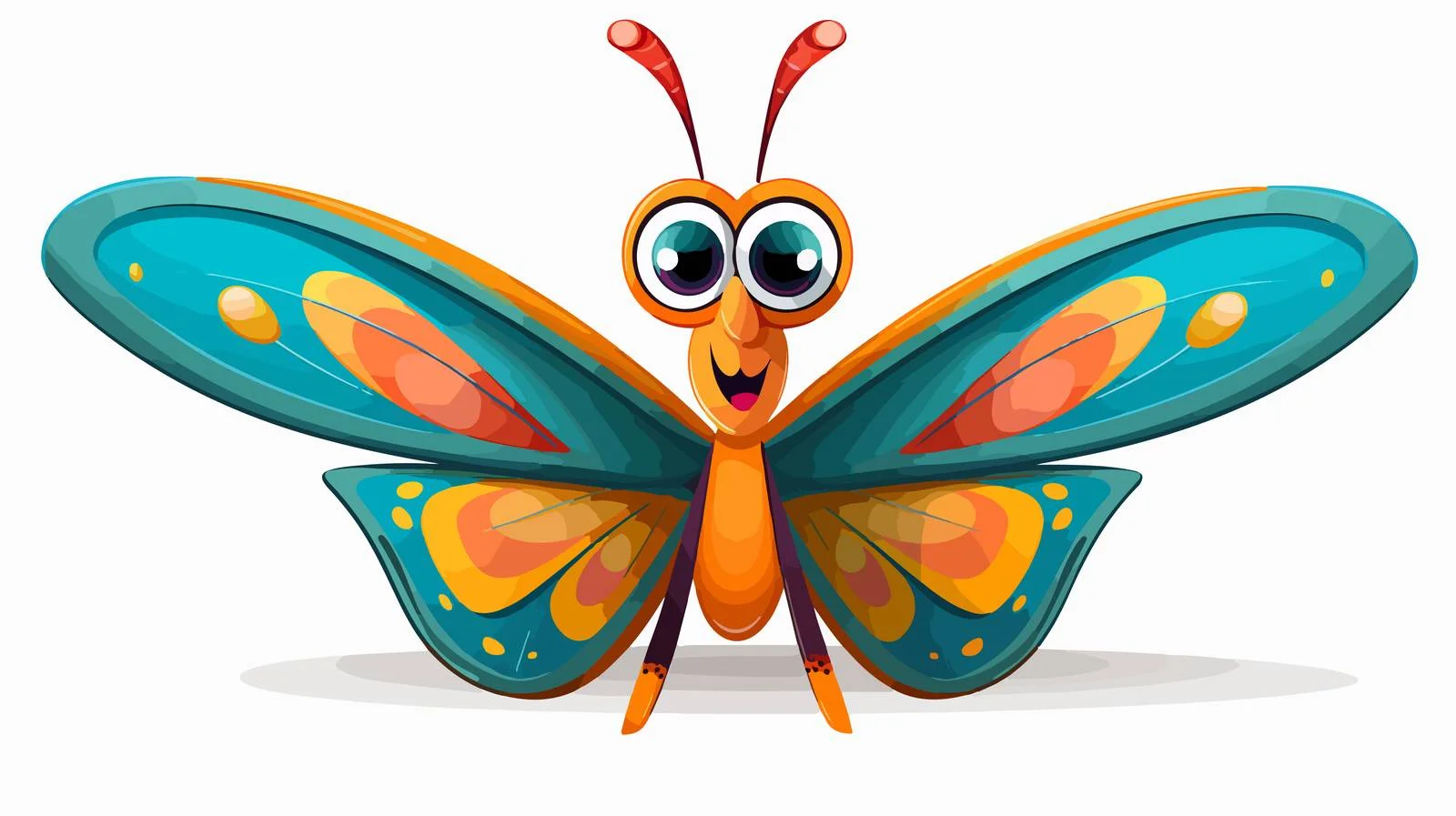 Whimsical Butterfly Cartoon Vector Illustration — free download from Dotvec