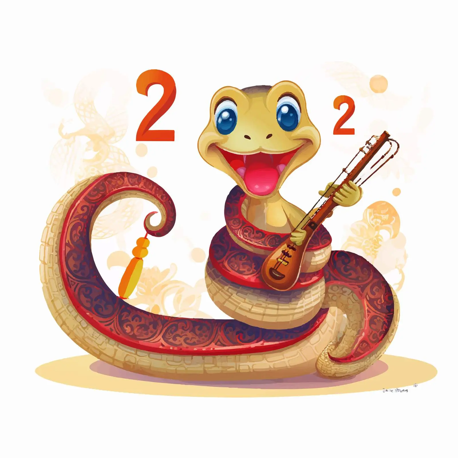 2025 Chinese New Year Greeting Card Design — free download from Dotvec