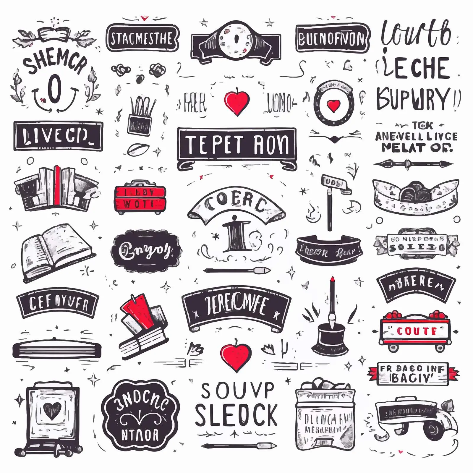 Chalk Doodle Back to School Greeting Cards – free student engagement image from Dotvec