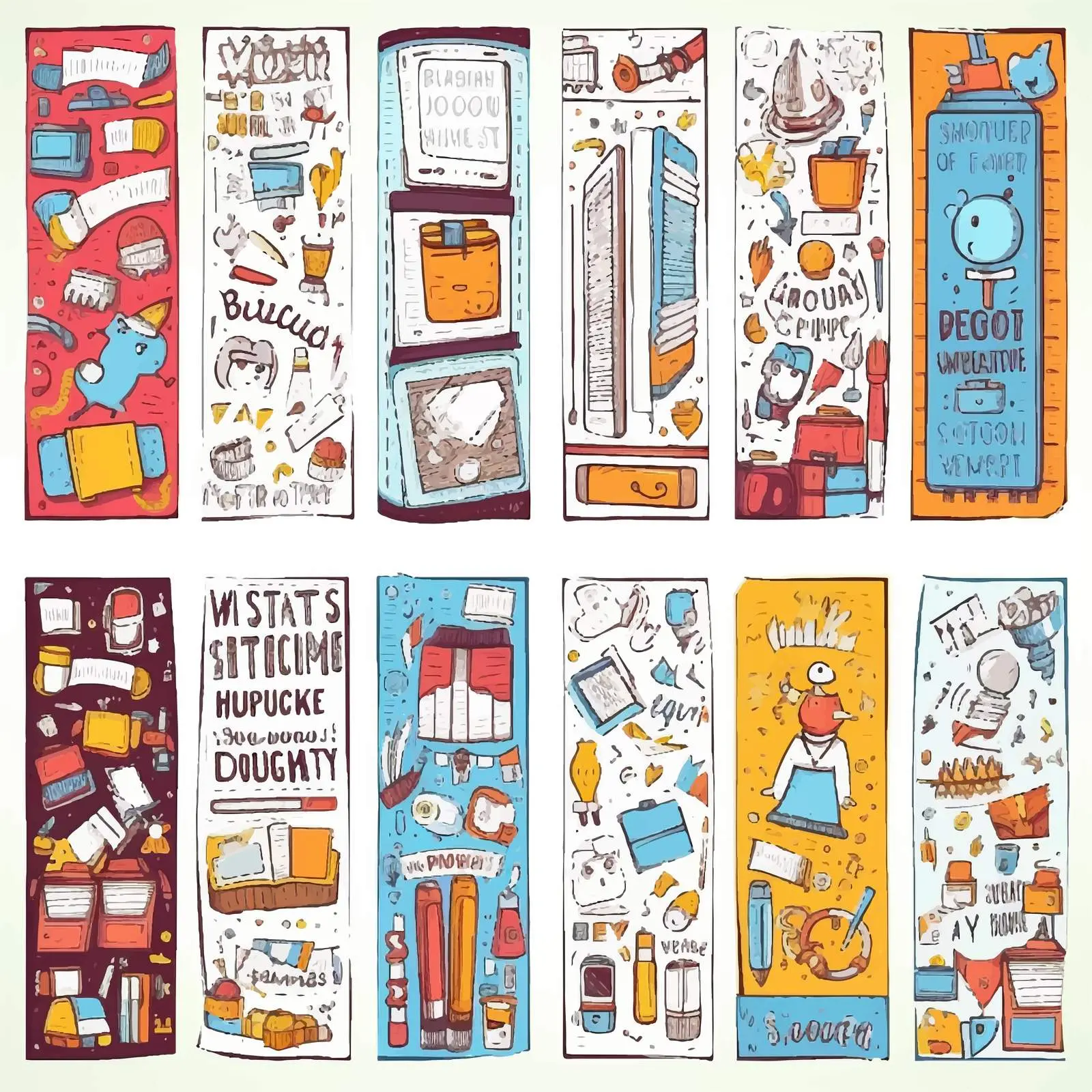 Back to School Doodle Cards and Flyers Set – free creative education image from Dotvec