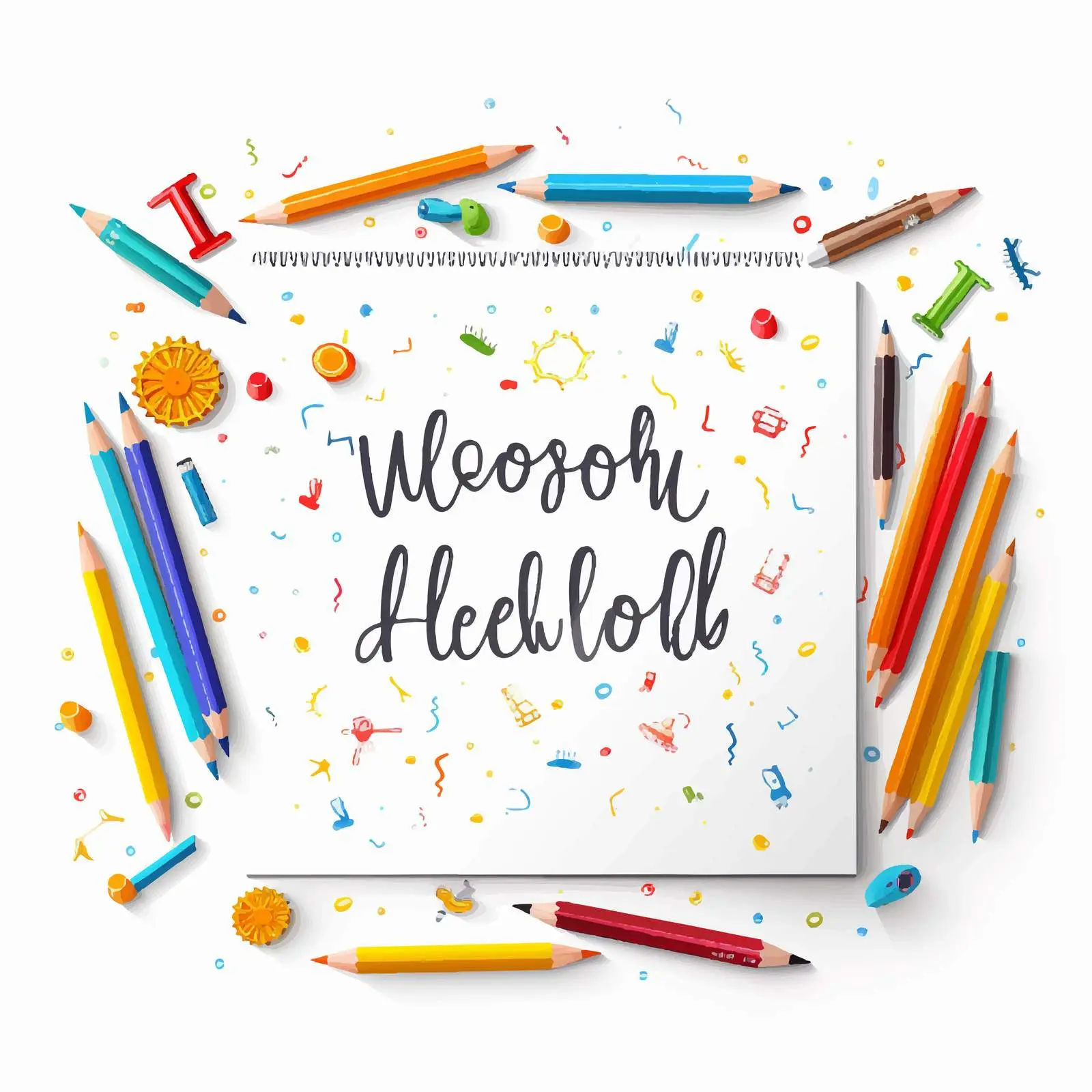 Elegant Handwritten School Welcome Inscription — free download from Dotvec