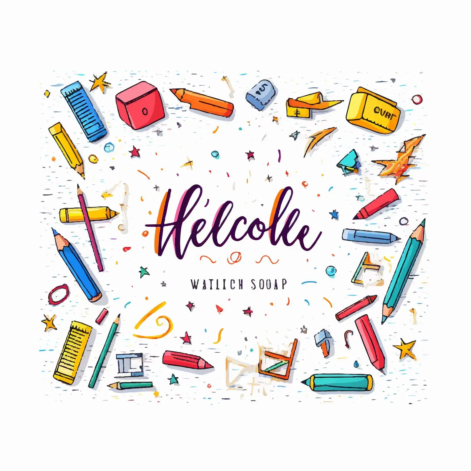 Elegant Handwritten School Inscription Vector — free download from Dotvec