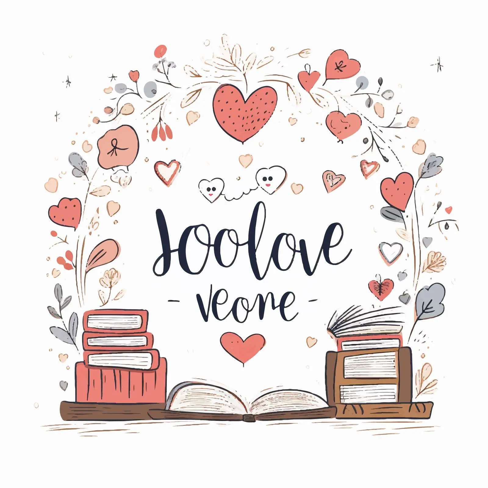 Cute Doodle Style Love Story Illustration — free download from Dotvec