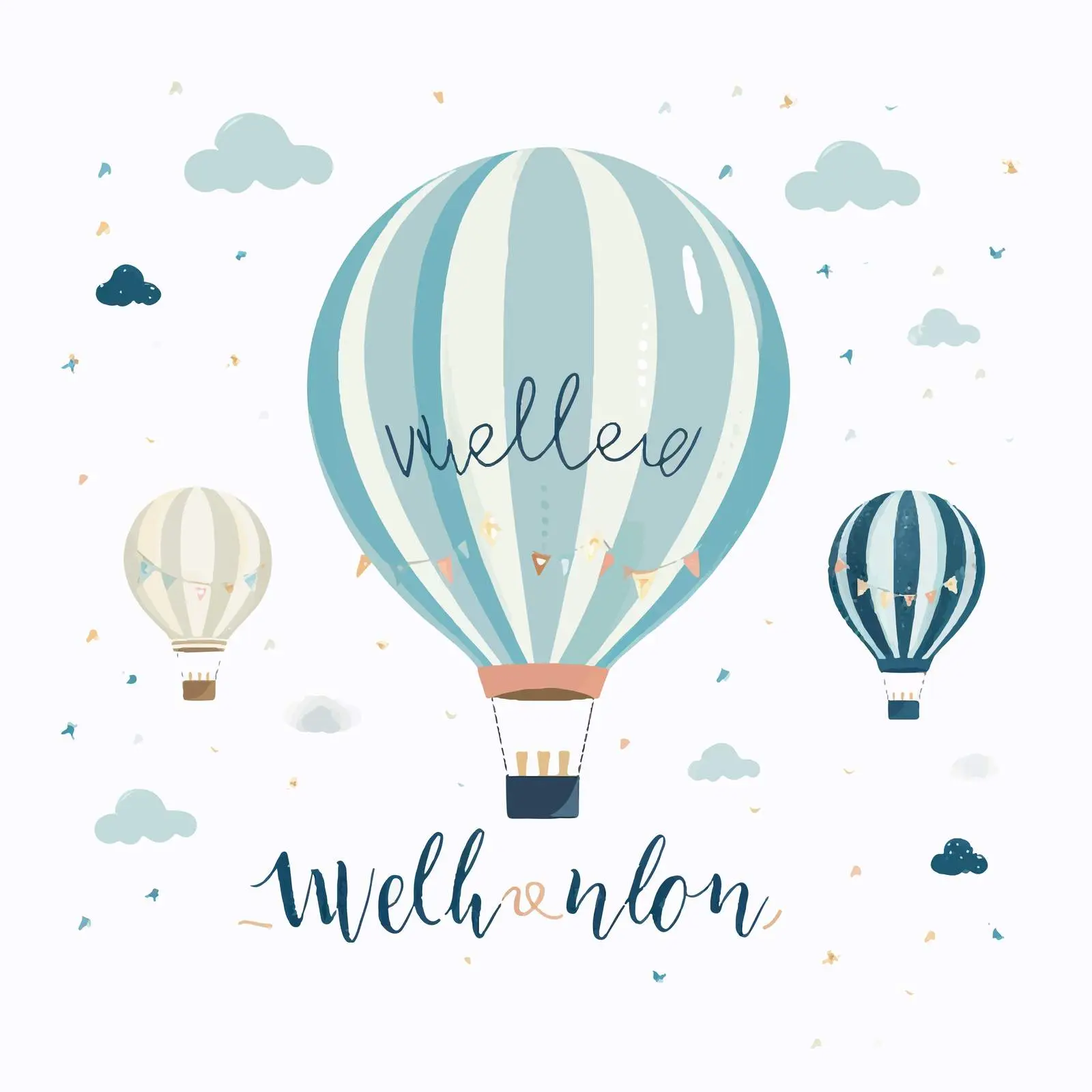 Welcome to the World Birthday Greeting Card — free download from Dotvec