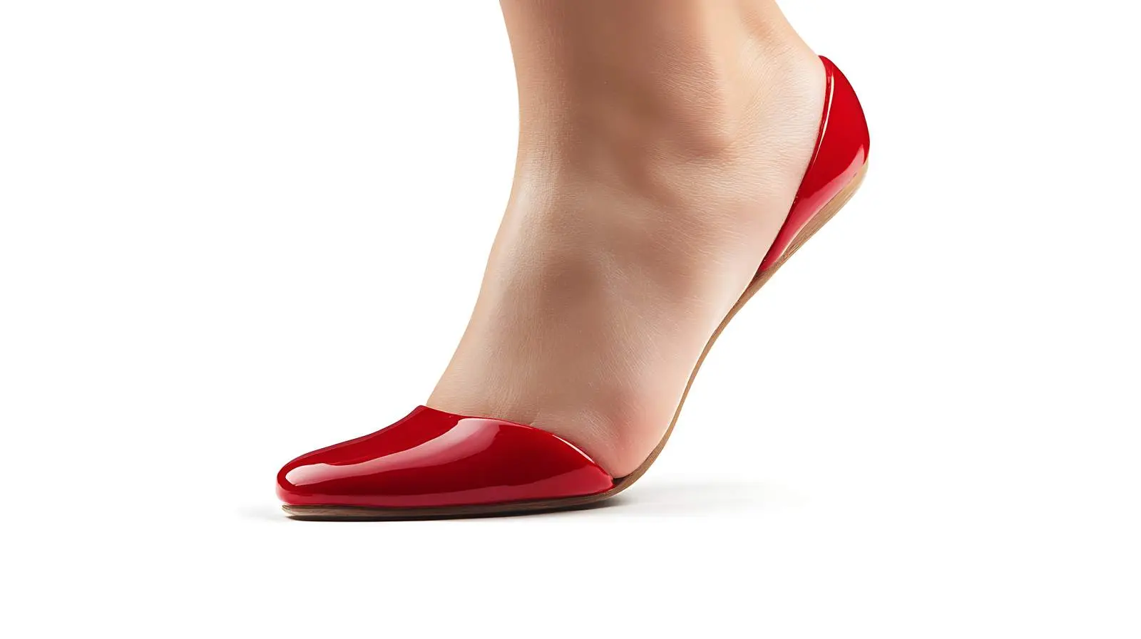 Well-Groomed Female Foot with Red Pedicure — free download from Dotvec