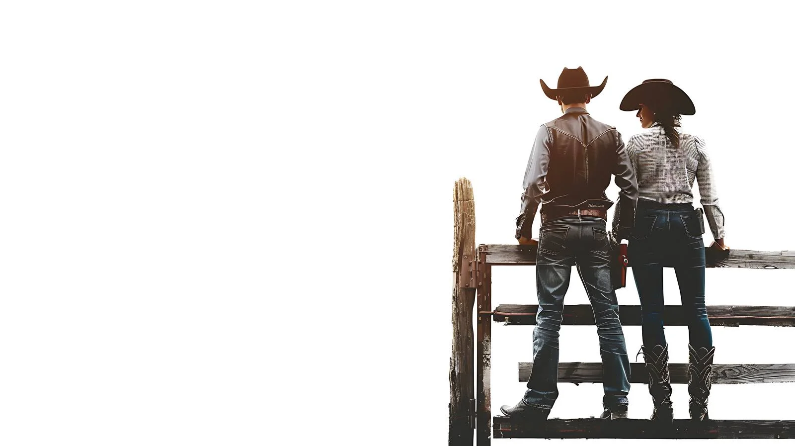 Chic Western Fashion Couple at Gate — free download from Dotvec