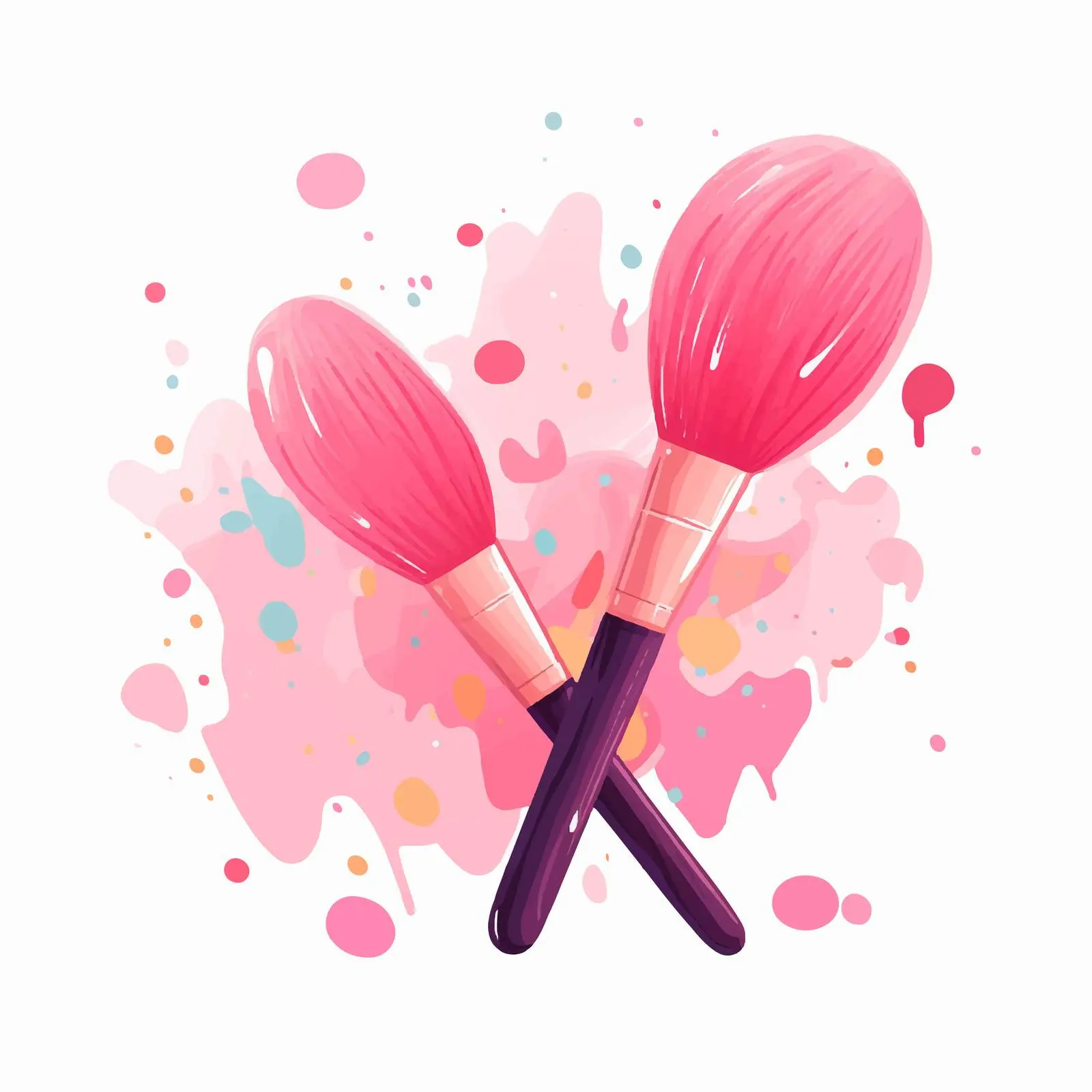 Pink Confetti Acrylic Brush Stroke Vectors – free splashes image from Dotvec