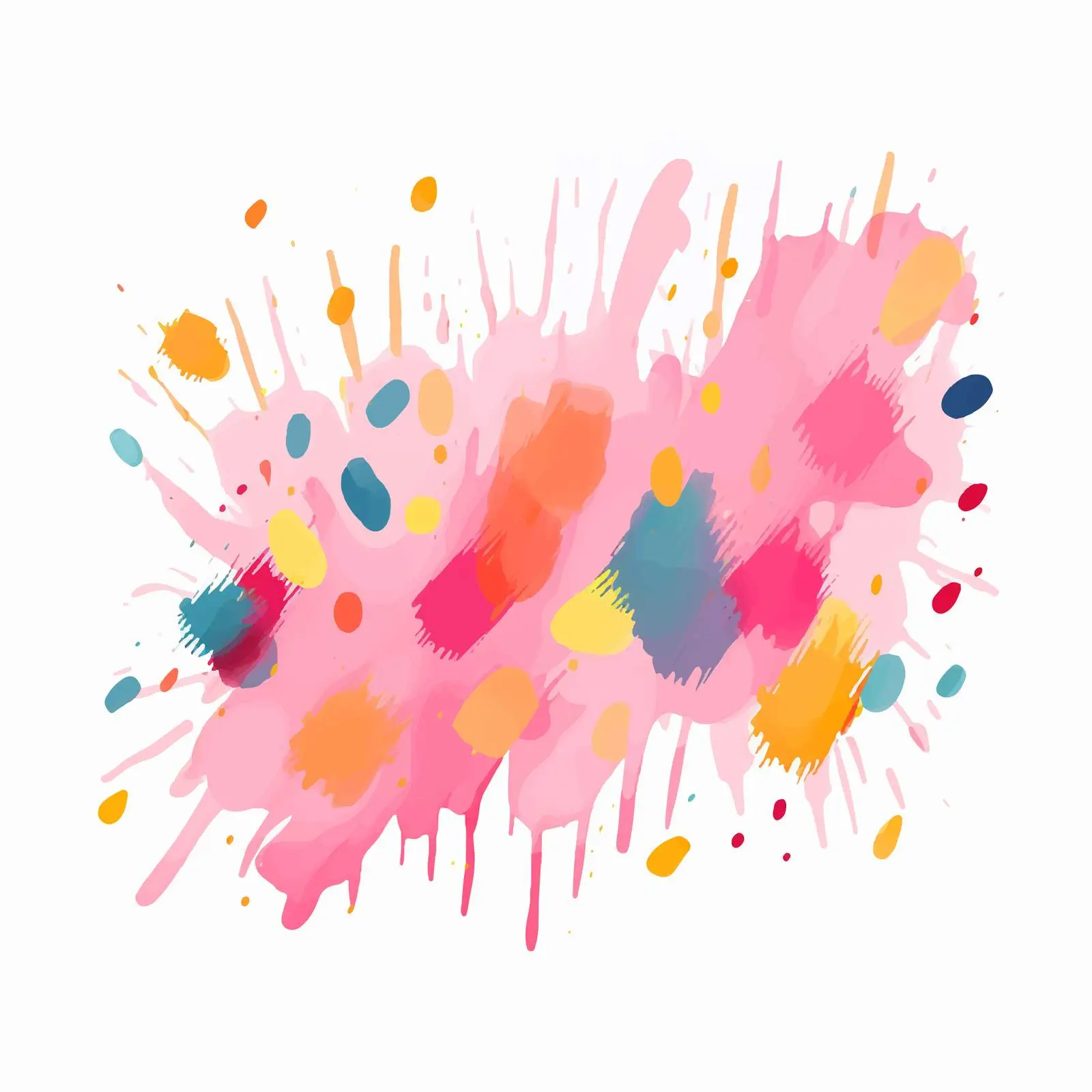Pink Acrylic Brush Strokes with Confetti – free splashes image from Dotvec