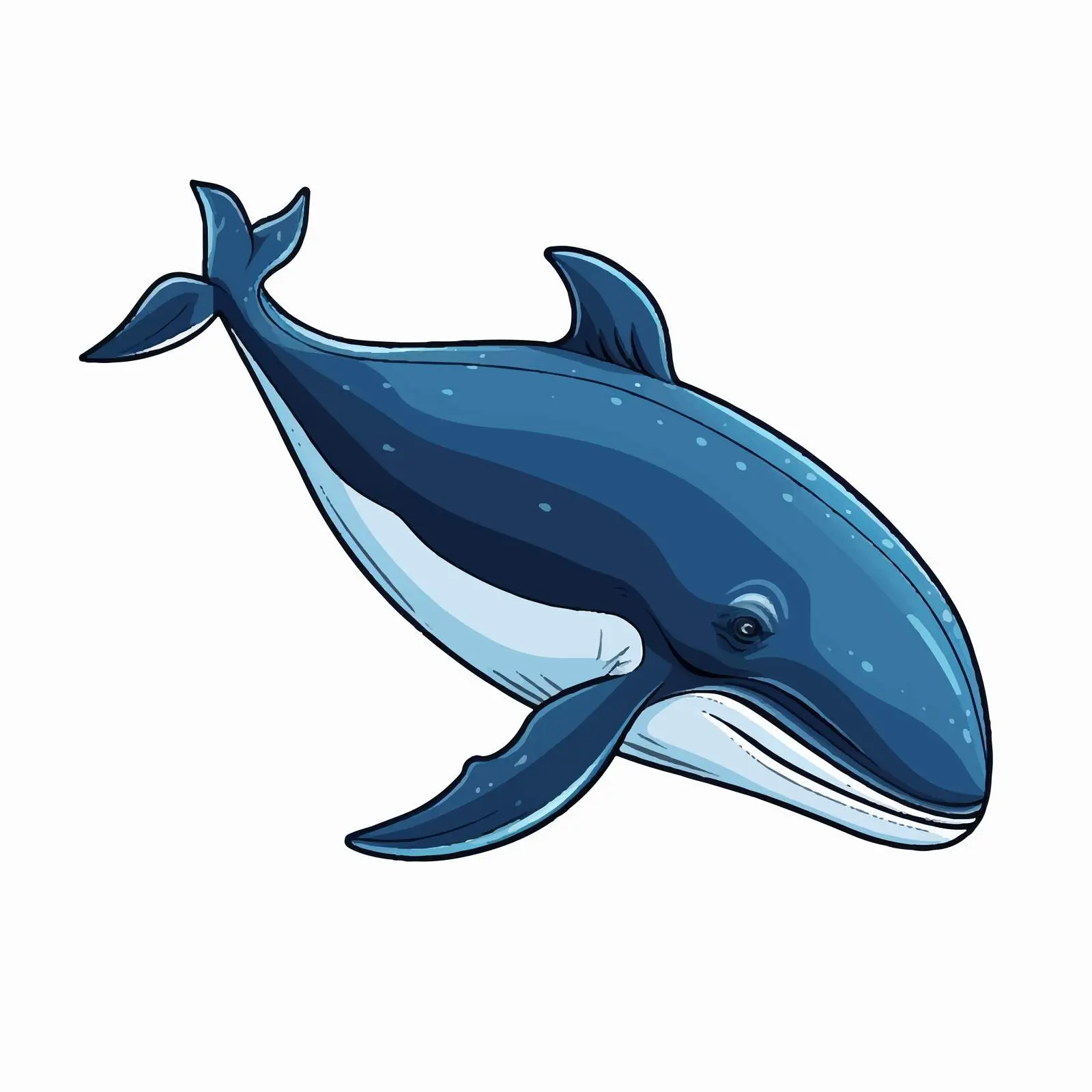 Whale Cartoon Vector Illustration Sketch Design — free download from Dotvec