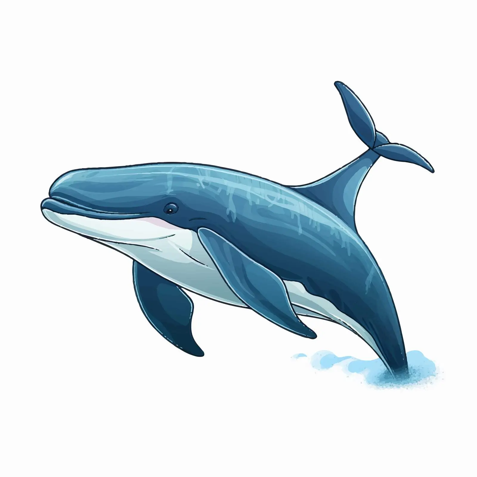 Whale Cartoon Sketch Vector Illustration — free download from Dotvec