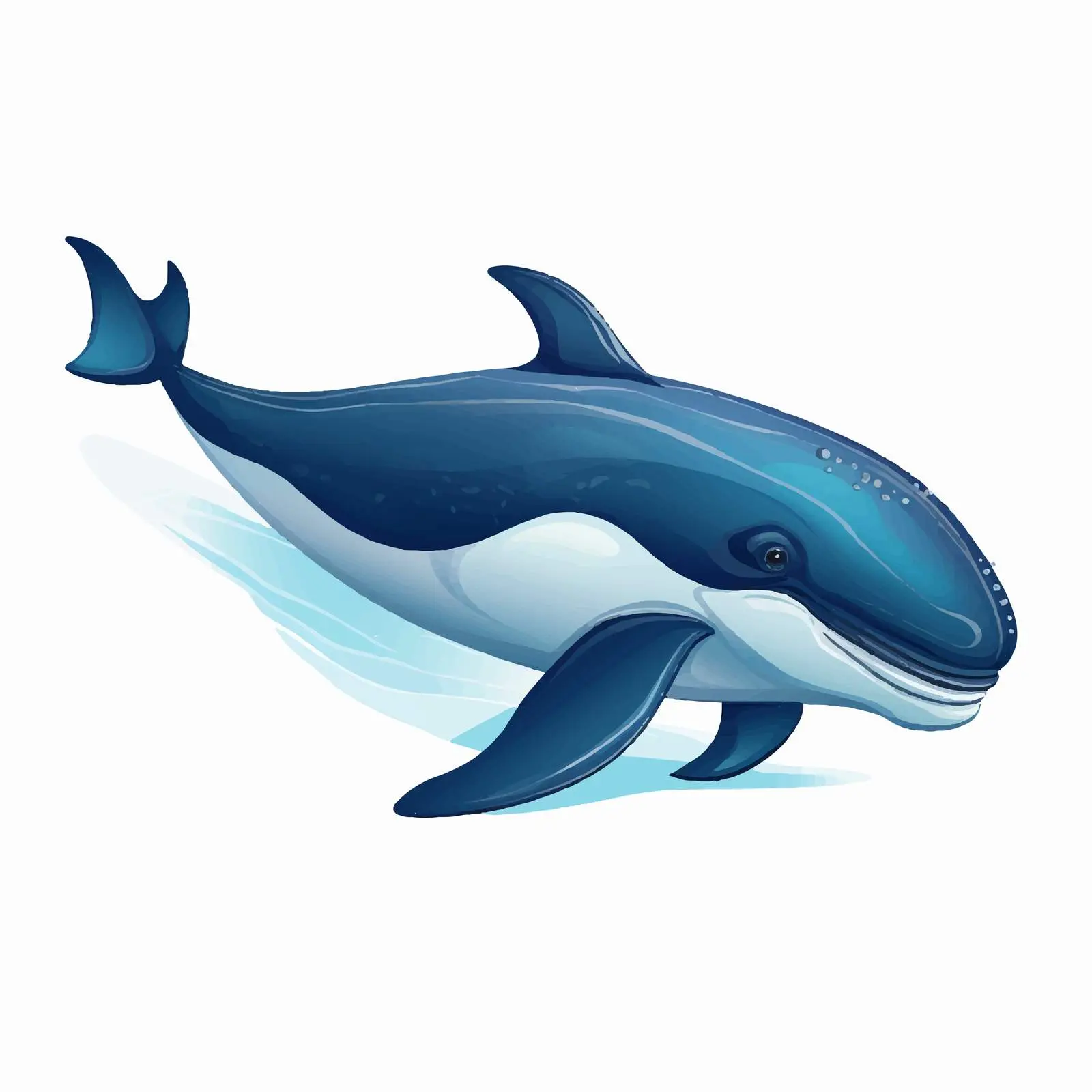 Whale Cartoon Vector Illustration — free download from Dotvec