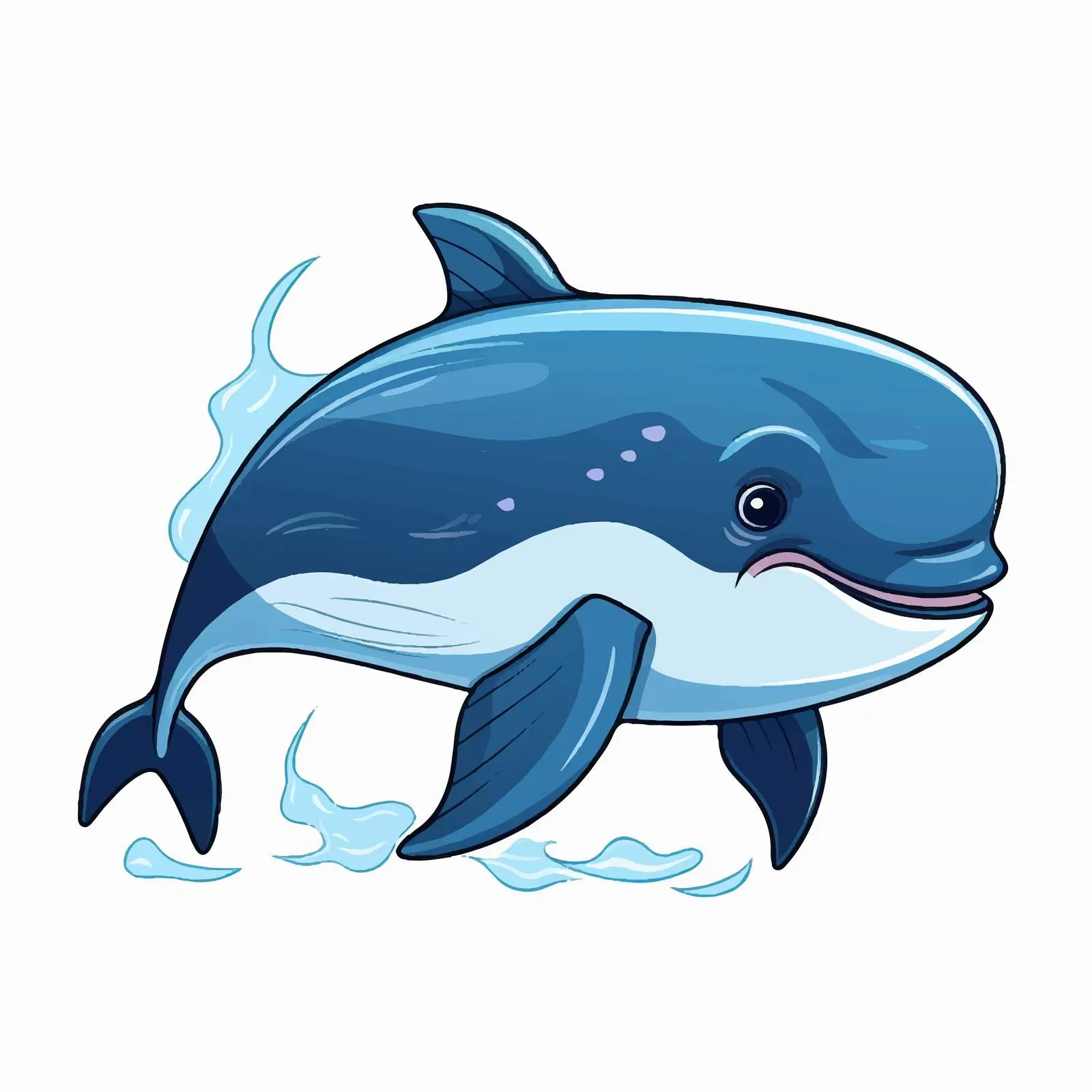 Whale Cartoon Vector Illustration for Creative Projects — free download from Dotvec