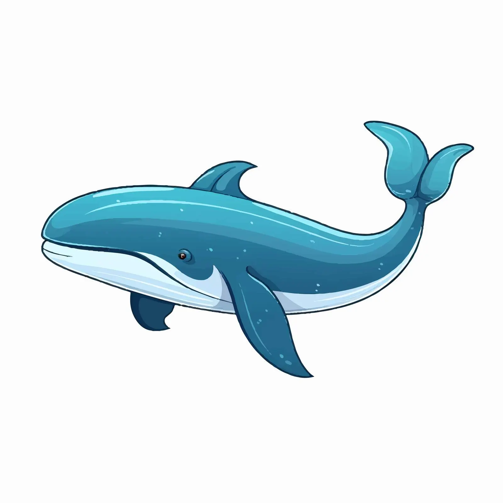 Whale Cartoon Vector Illustration — free download from Dotvec