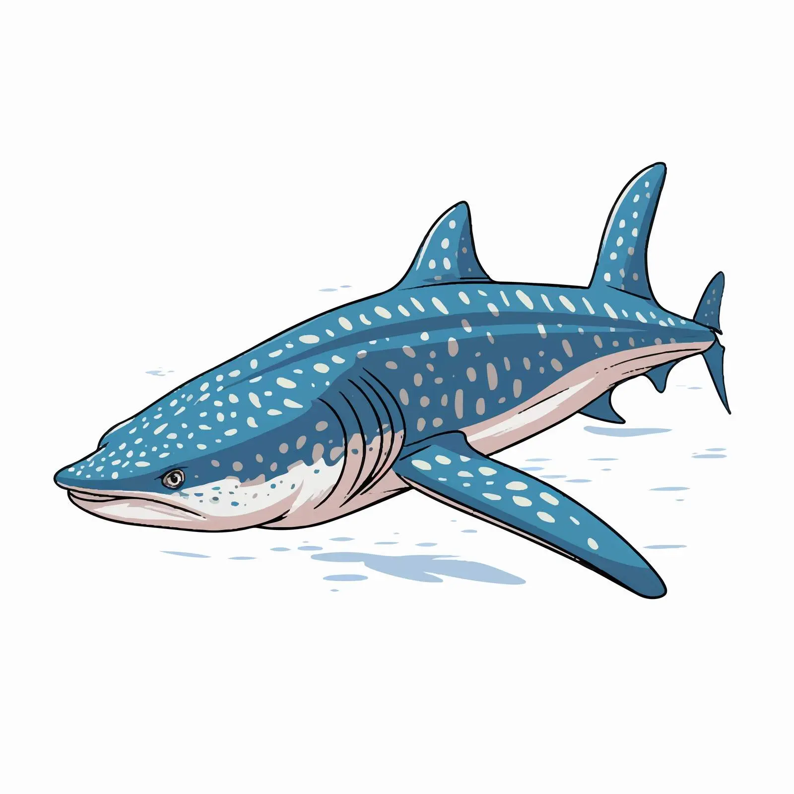 Whale Shark Vector Cartoon Illustration — free download from Dotvec