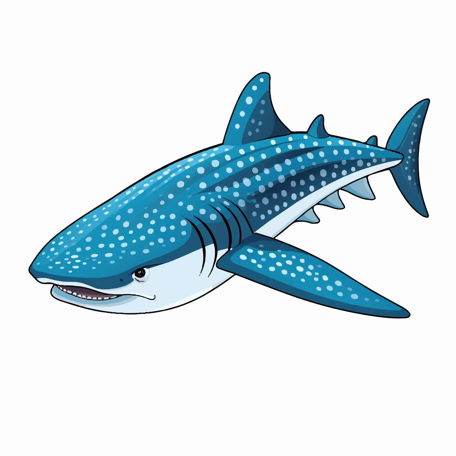 Whale Shark Cartoon Vector Illustration — free download from Dotvec