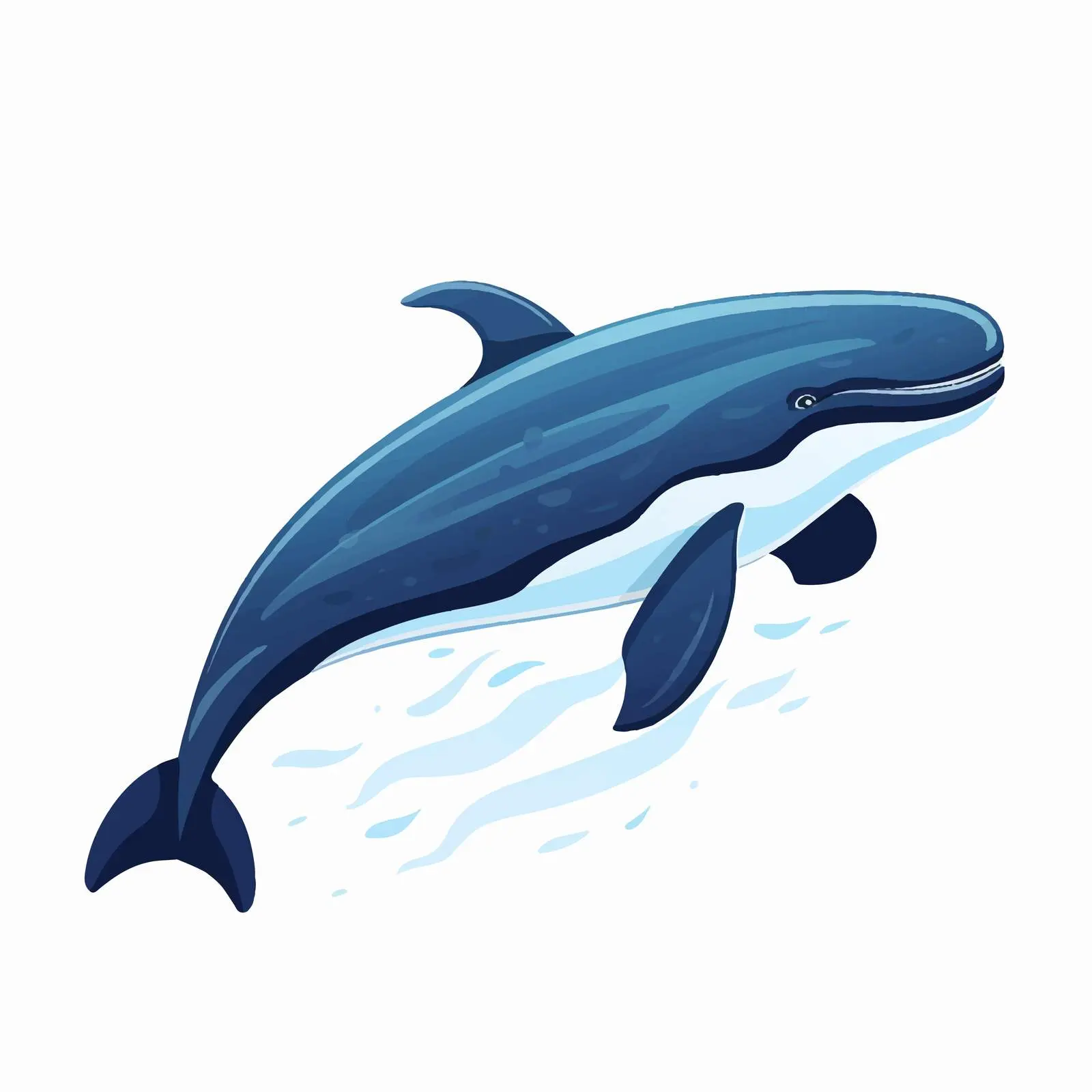 Top View Whale Vector Illustration on White Background — free download from Dotvec