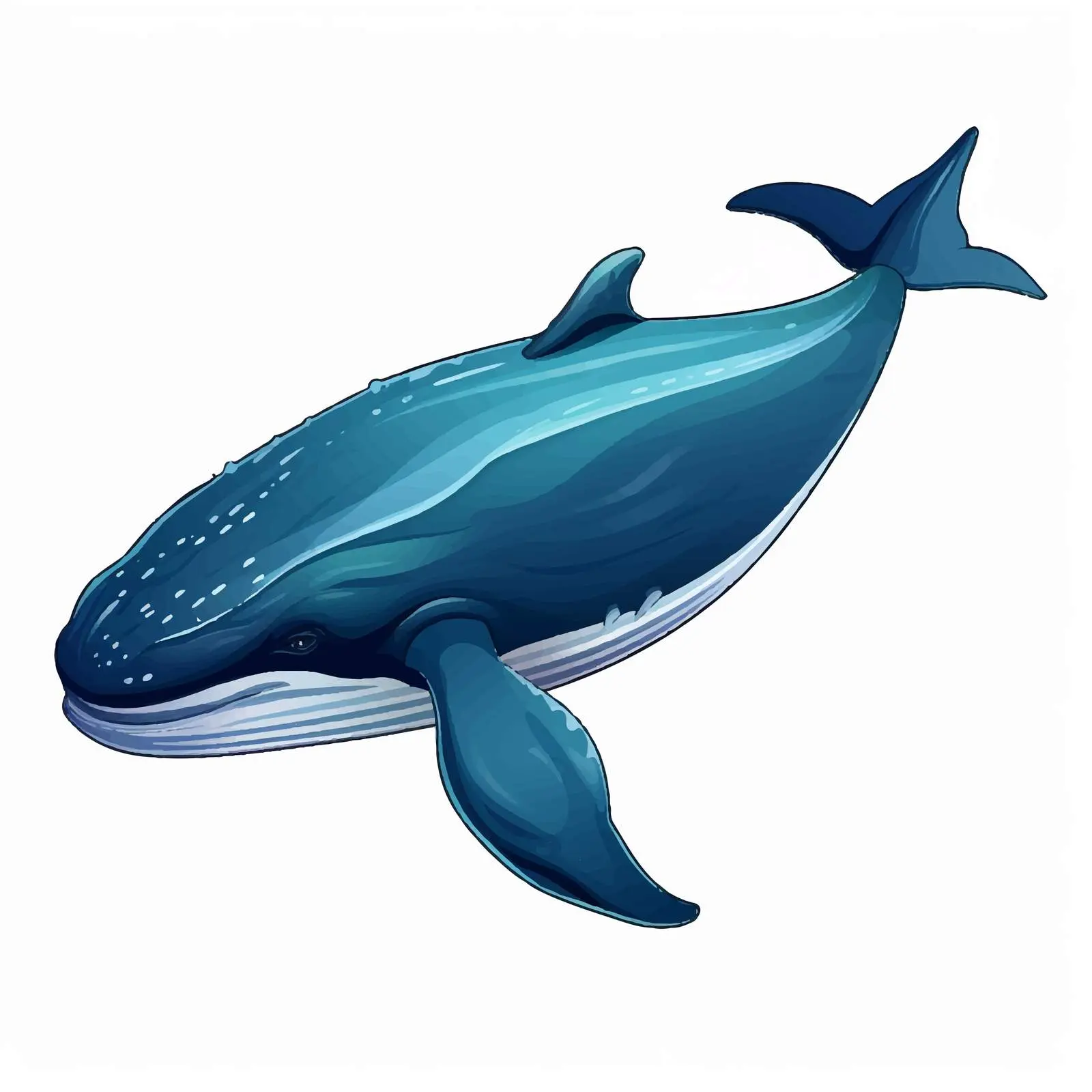 Top View Whale Vector Illustration on White Background — free download from Dotvec